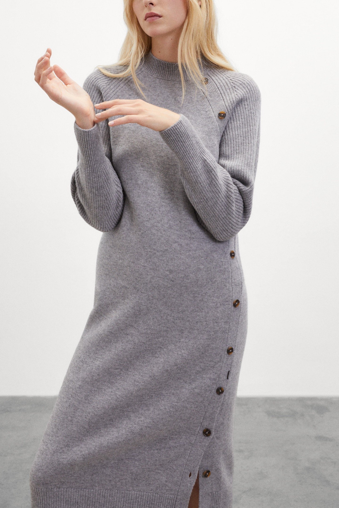 TEJOALF DRESS GREY MELANGE 2