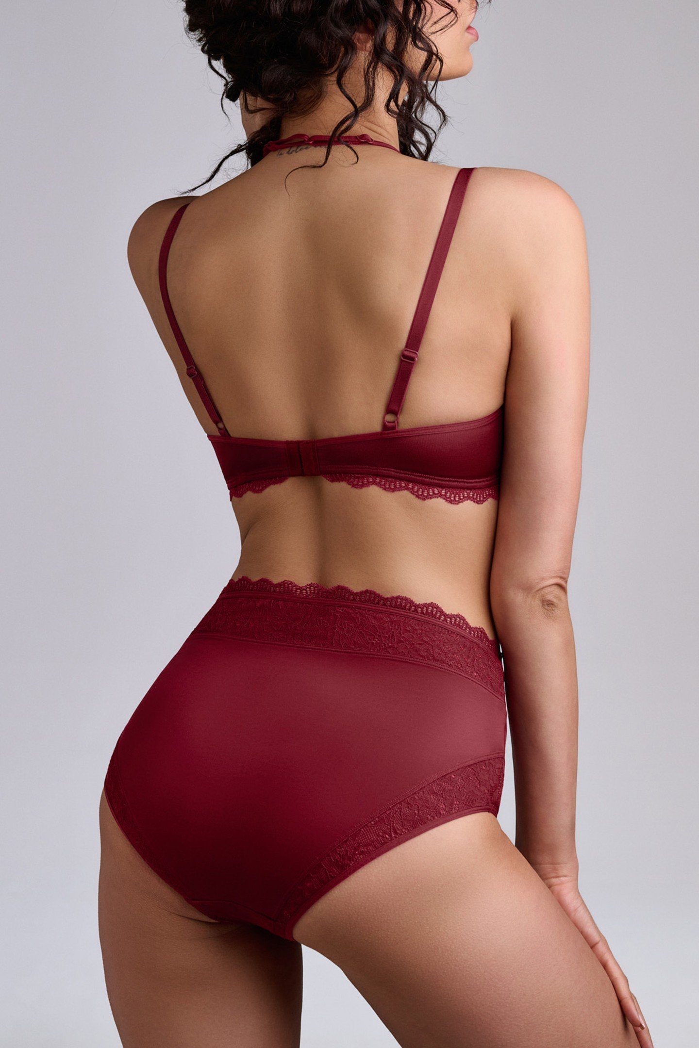 CARITA BOTTOM BRIEFS HIGH WAIST RED 3