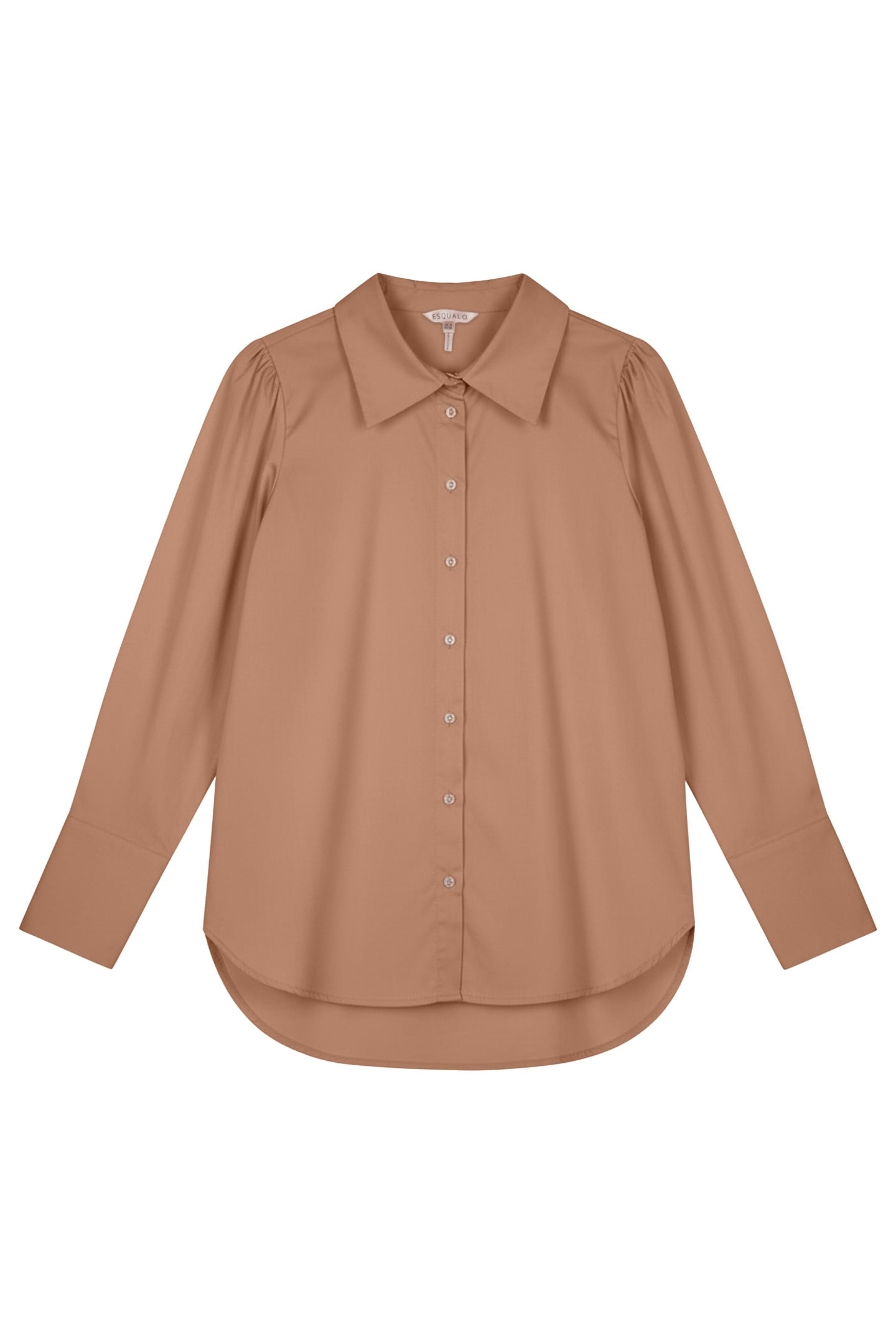 BLOUSE FINE GATHERING POPLIN CAMEL 3
