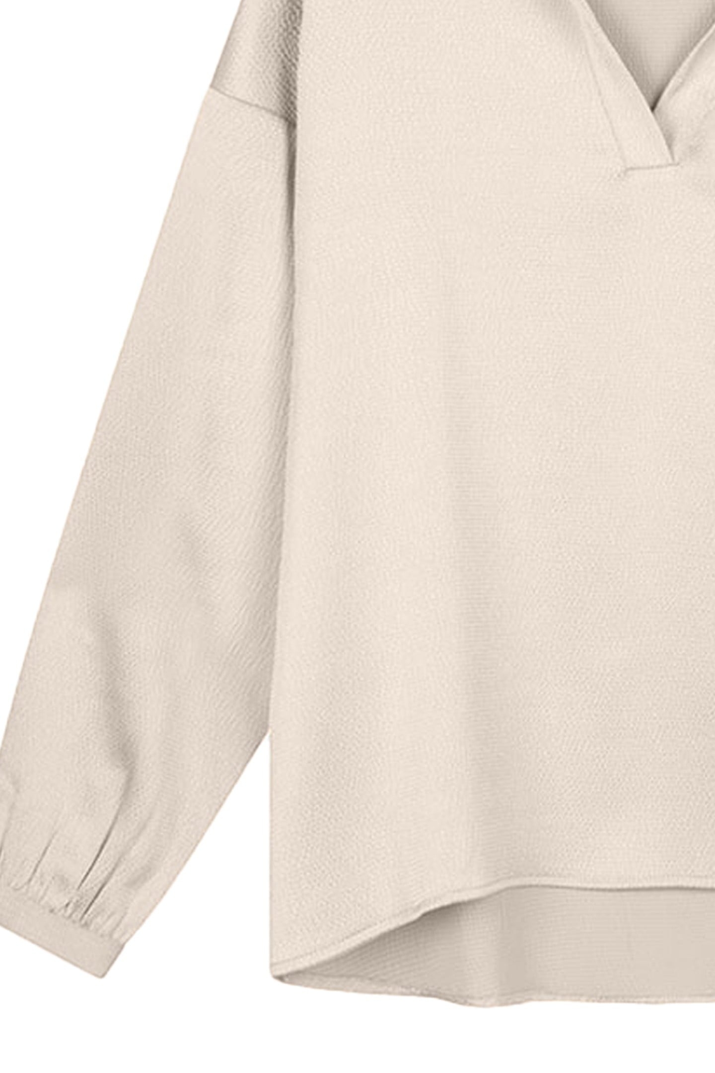 BLOUSE POLO STRUCTURE SATIN OFF WHITE 3