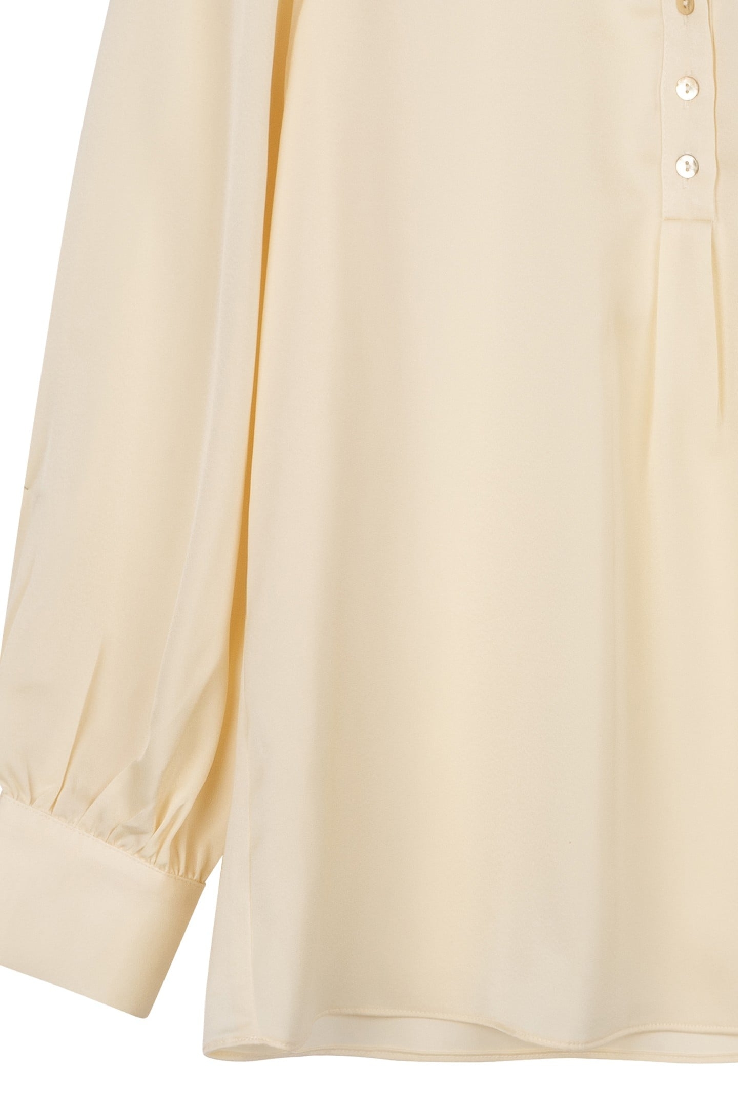 BLOUSE V-NECK SATEEN OFF WHITE 2