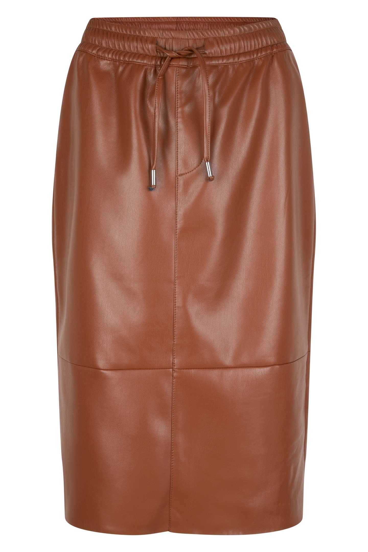 SKIRT JOGGER LONG PU BROWN 2