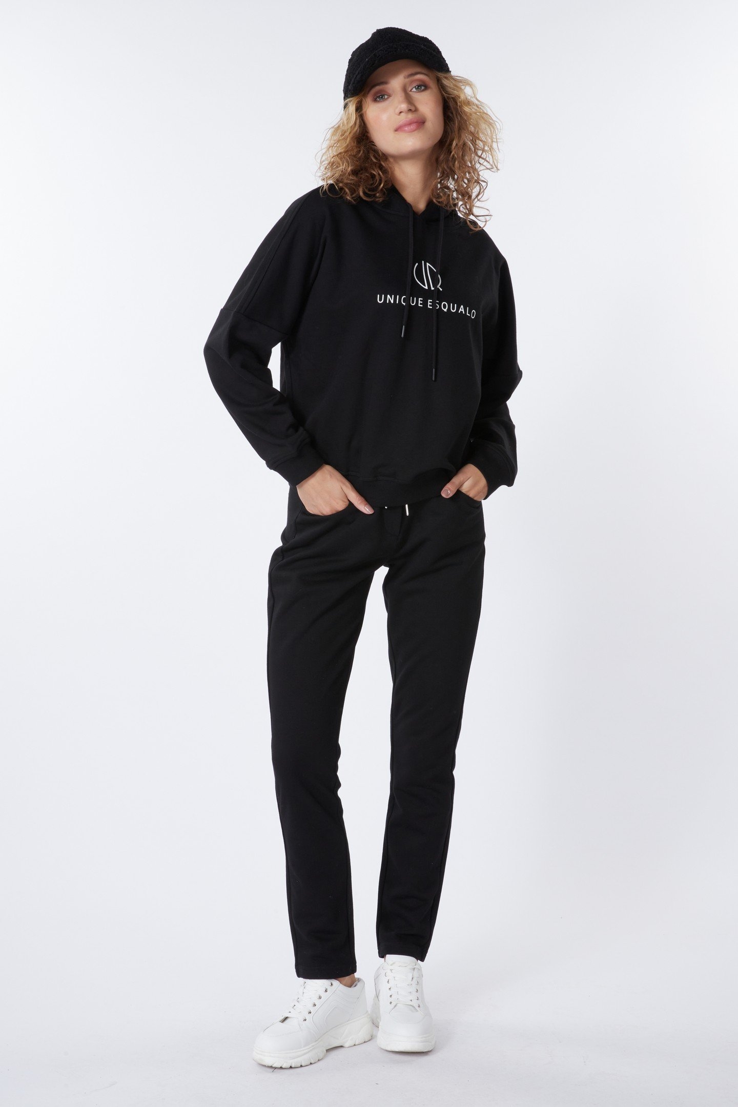 TROUSERS FANCY YOKE SWEAT BLACK 1