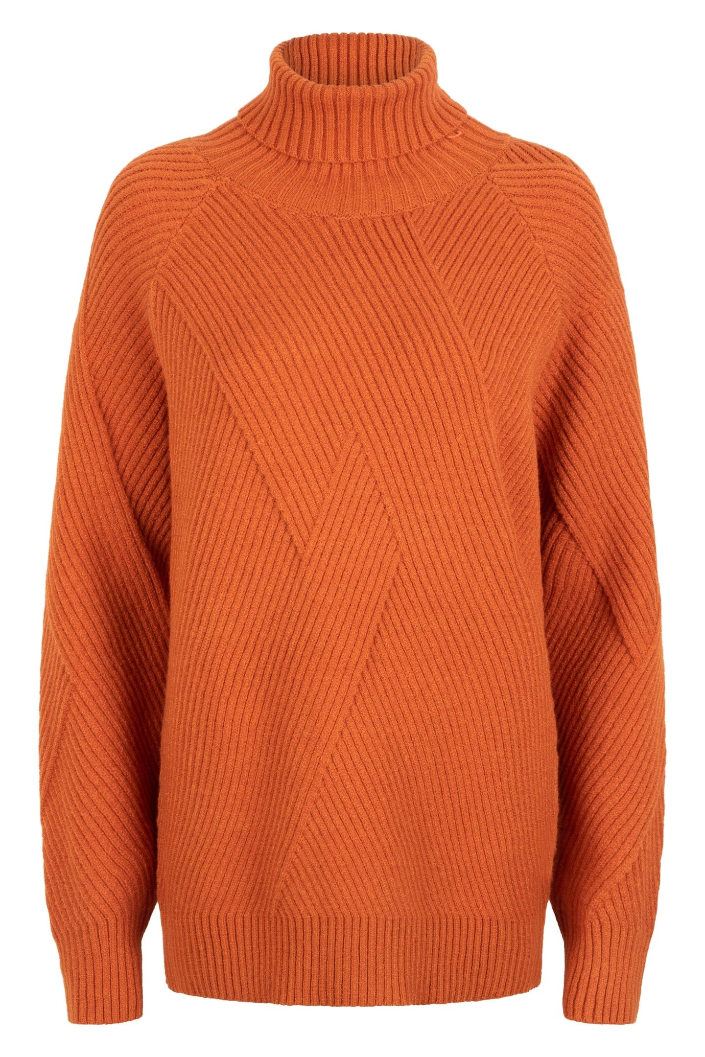 SWEATER FANCY KNIT ORANGE 1