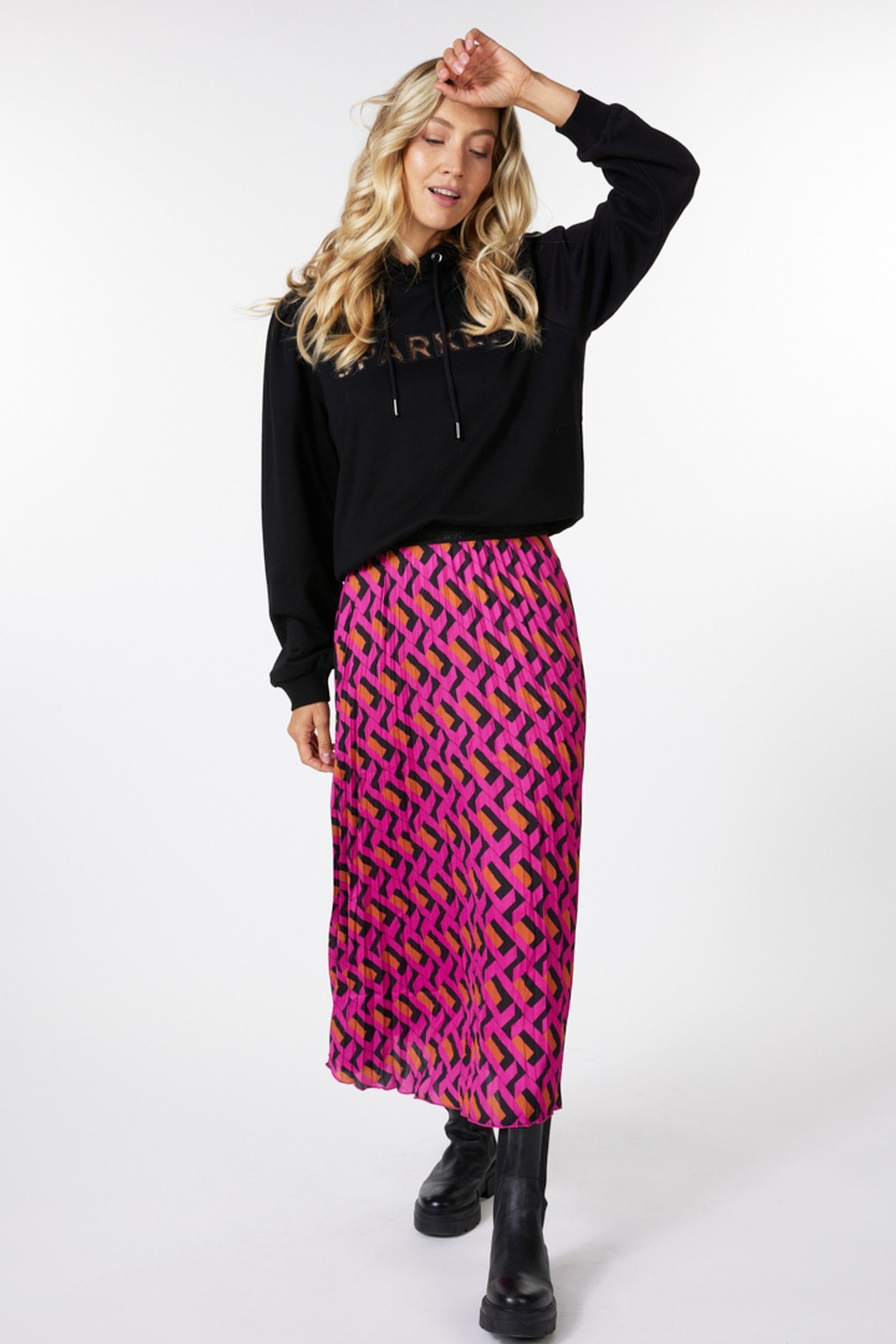 SWEATER HOODIE “SPARKLE” BLACK 1