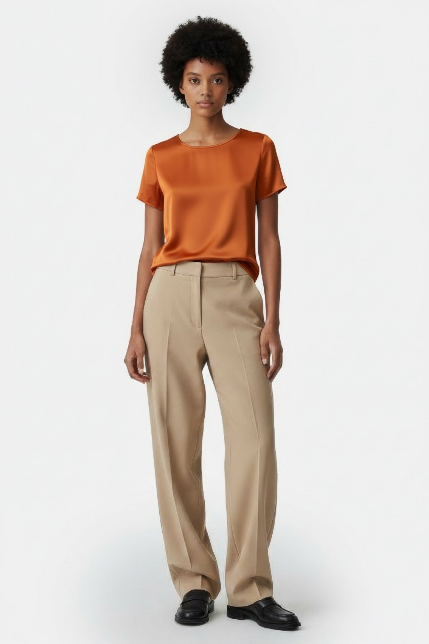 T-SHIRT SILK ORANGE 1