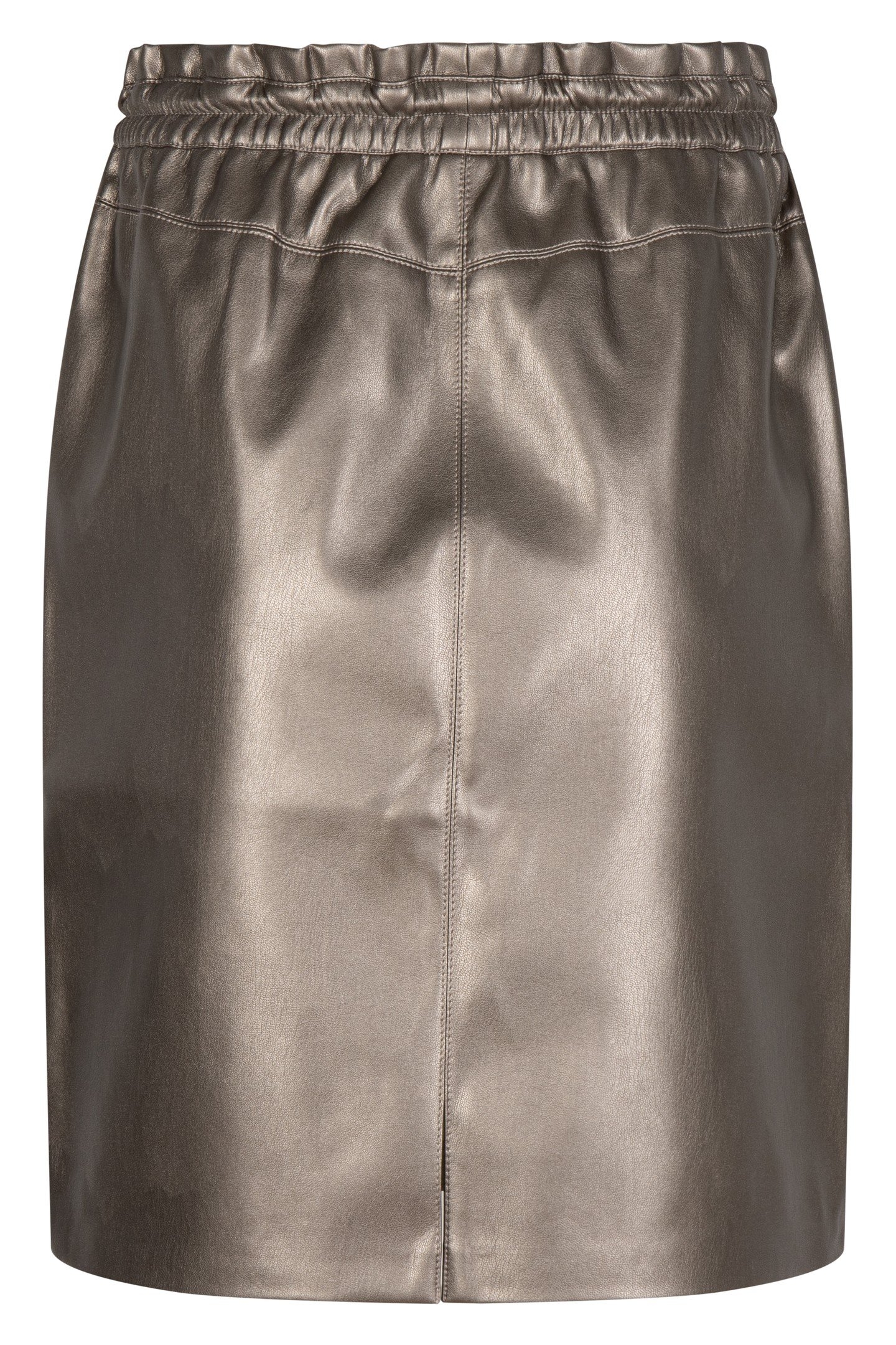 SKIRT ELASTIC WAISTBAND PU SOFT GOLD 5