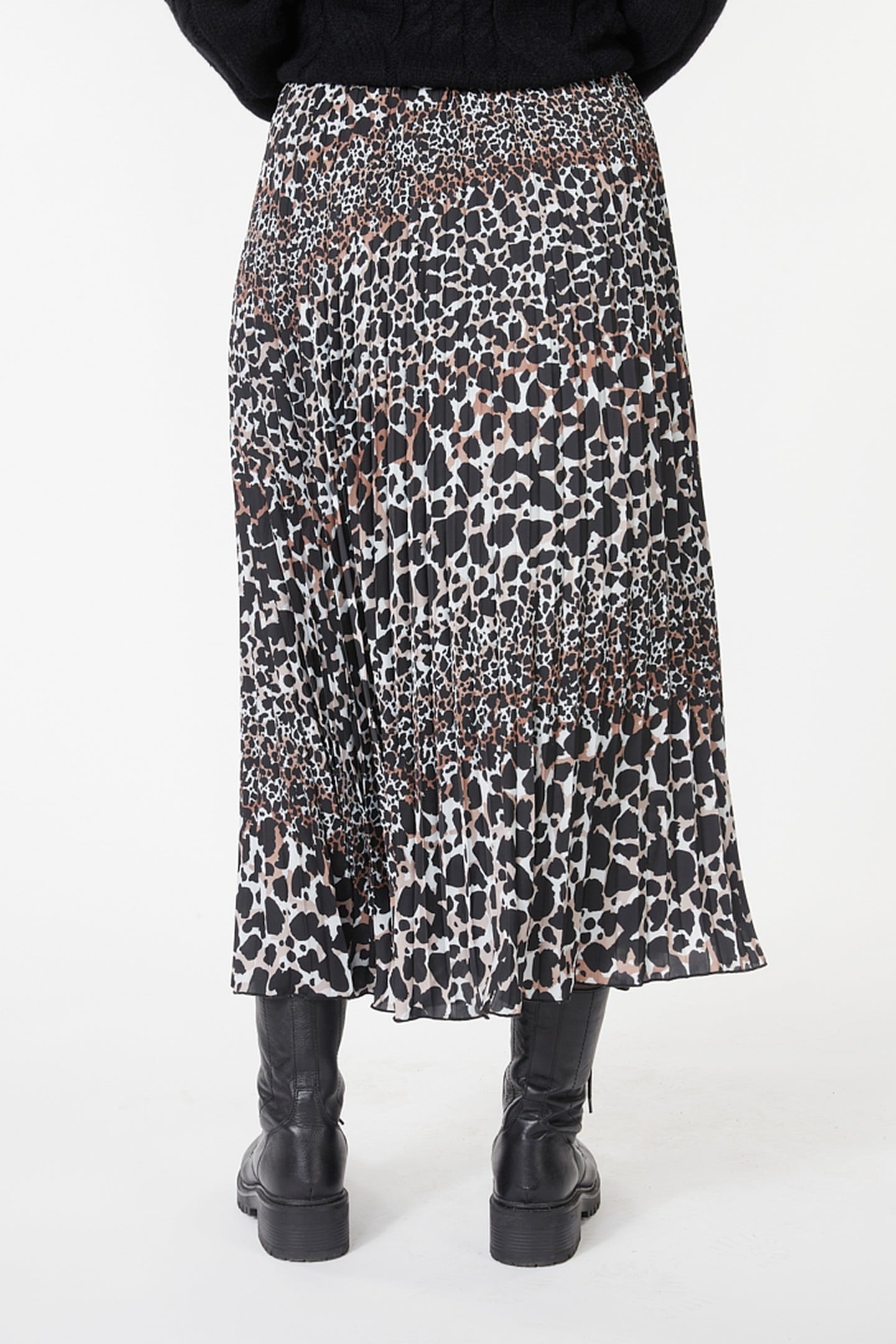 SKIRT PLISSE SCATTERED ILLUSION PRINT 3