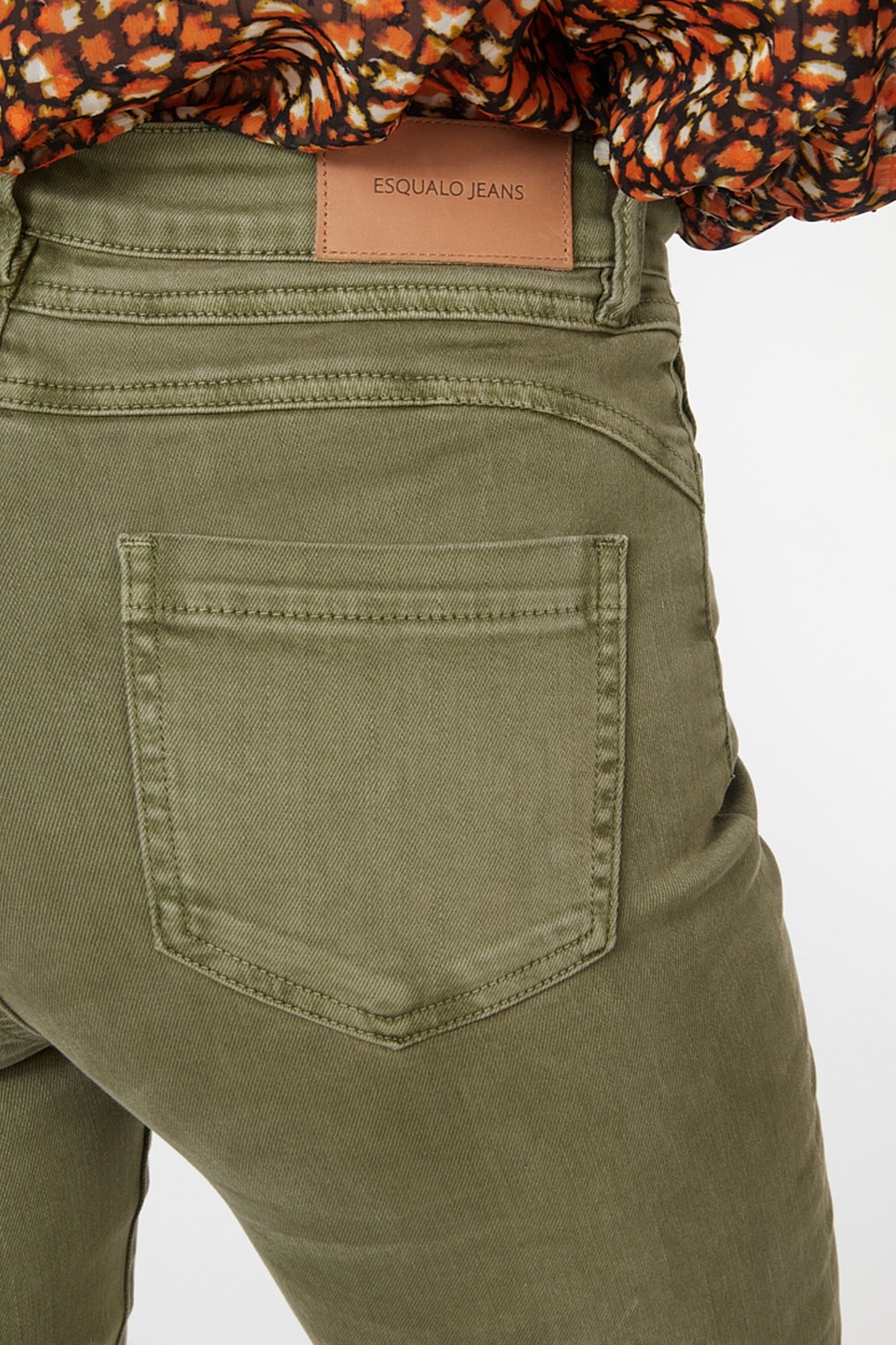 TROUSERS COLORED DENIM GREEN 7
