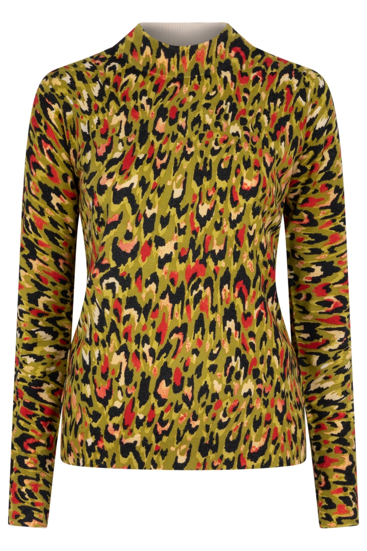 SWEATER BUTTONED SLVE UNTAMED ANIMAL PRINT 1