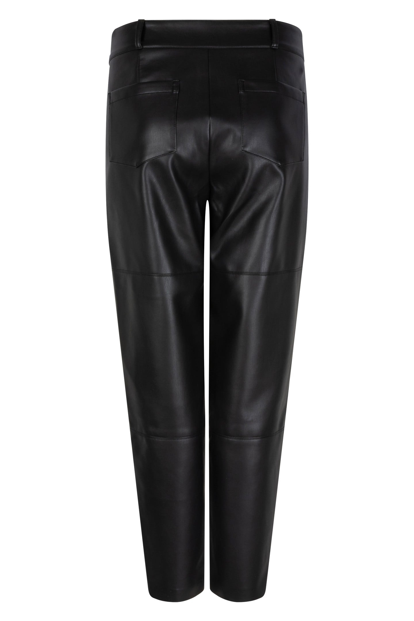 TROUSERS STRAIGHT PU BLACK 5