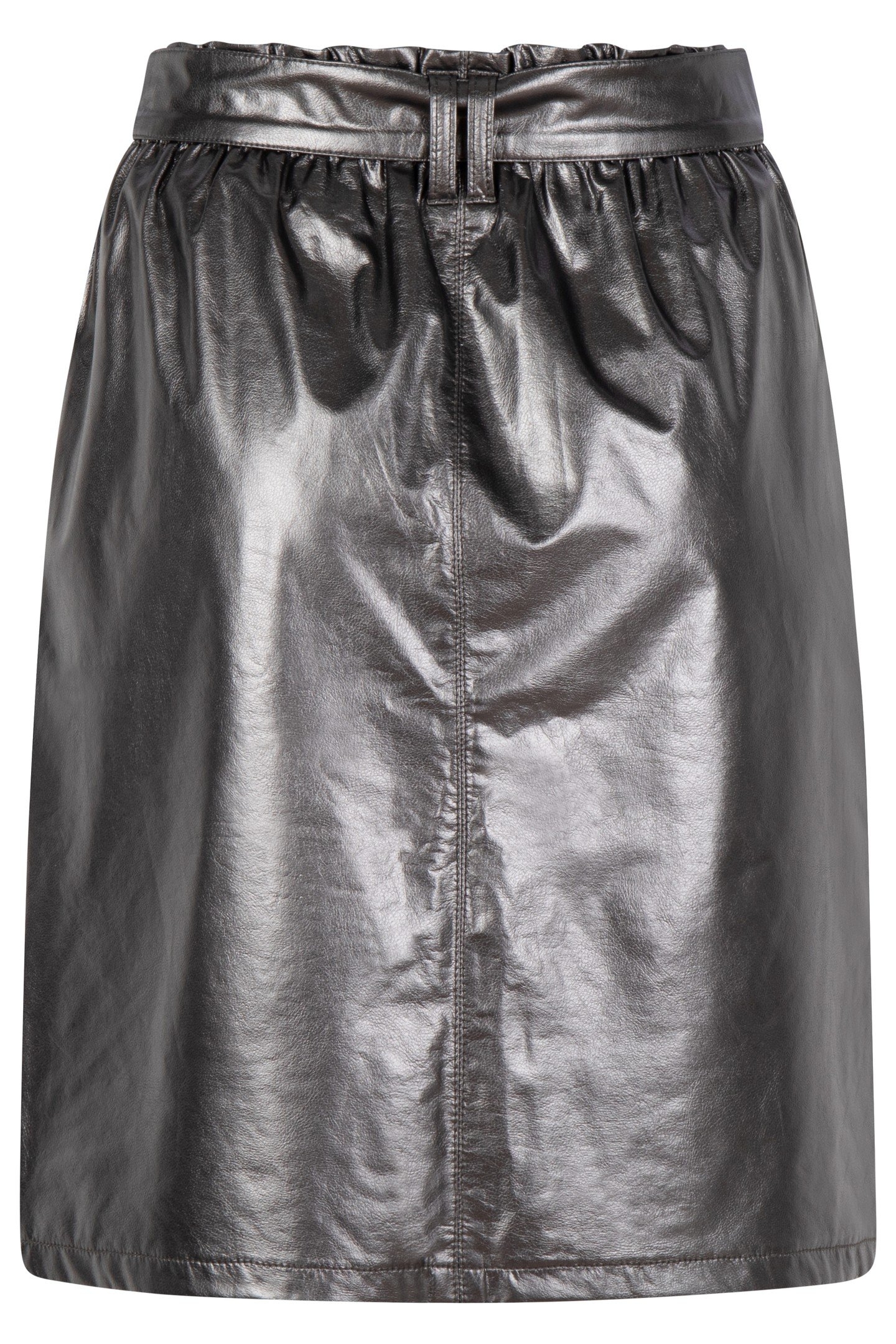 SKIRT METALLIC PU SILVER 6