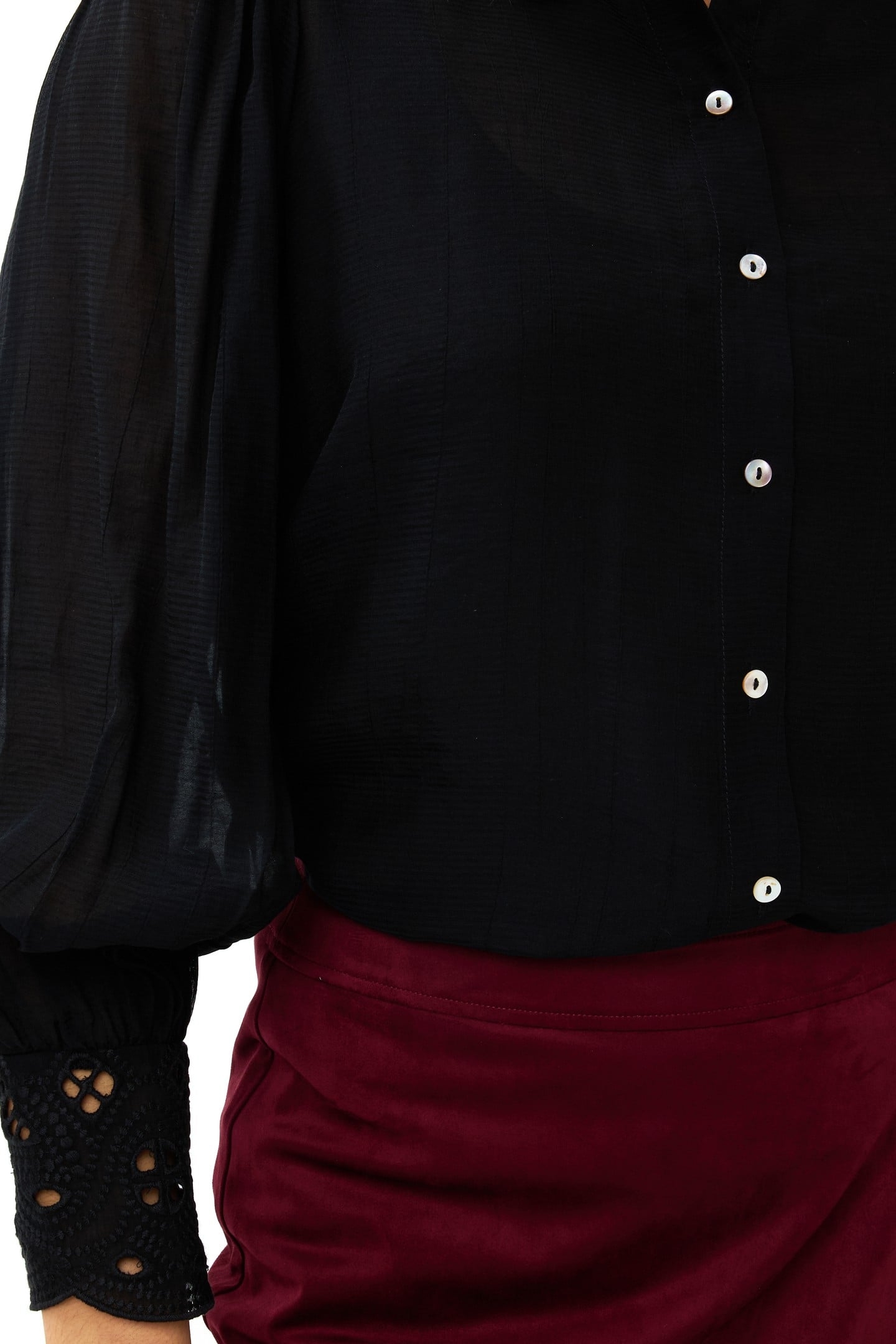 SKIRT OVERLAP SUEDINE WINE RED 7