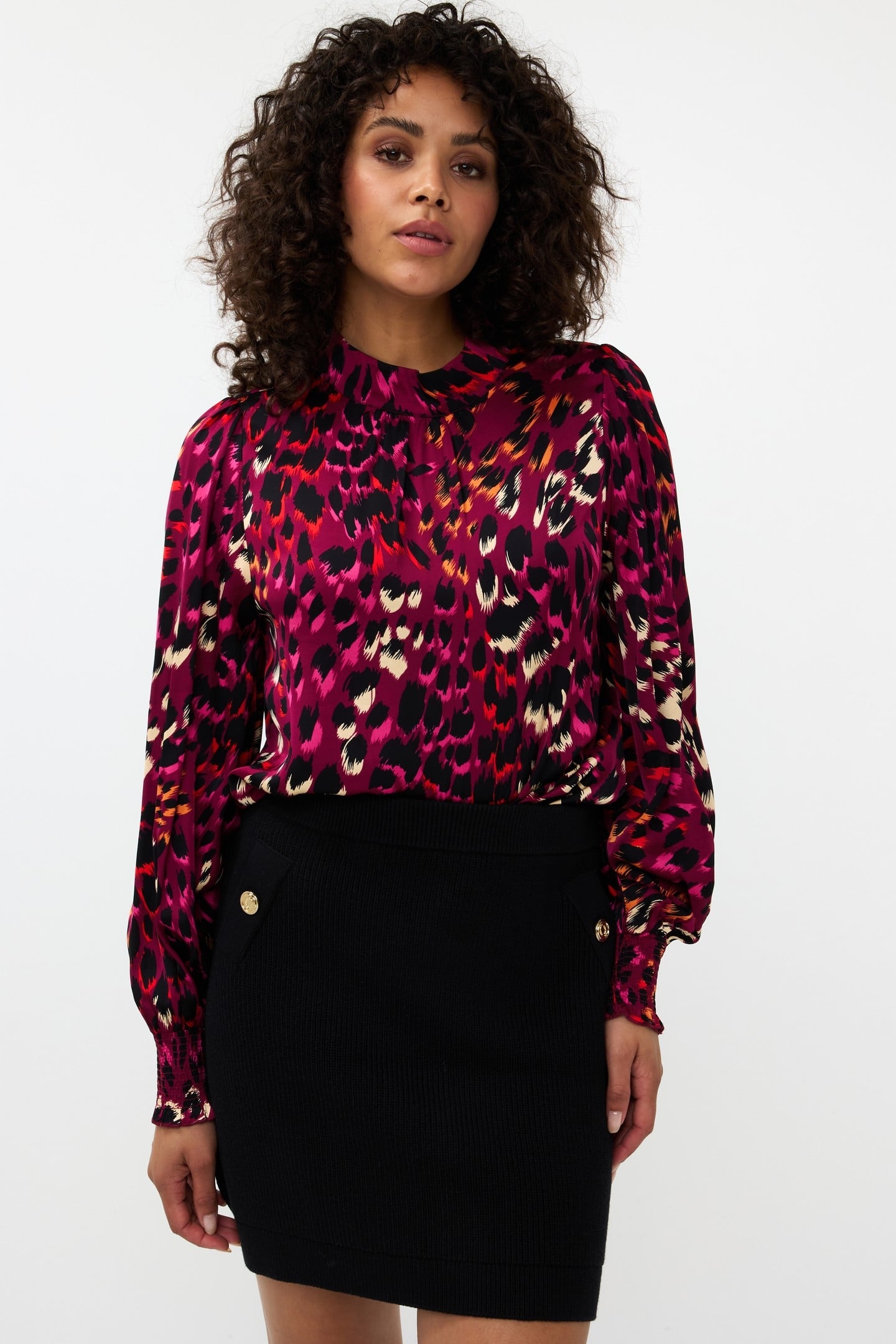 BLOUSE COLLAR FLORAL GEM PRINT 2