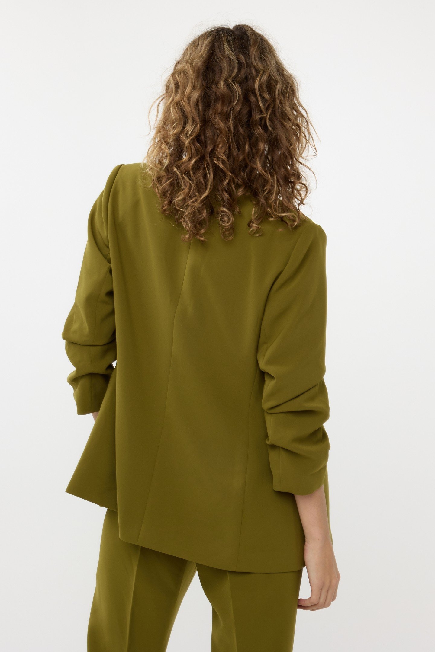 BLAZER GATHERED SLVE CITY MOSS GREEN 4