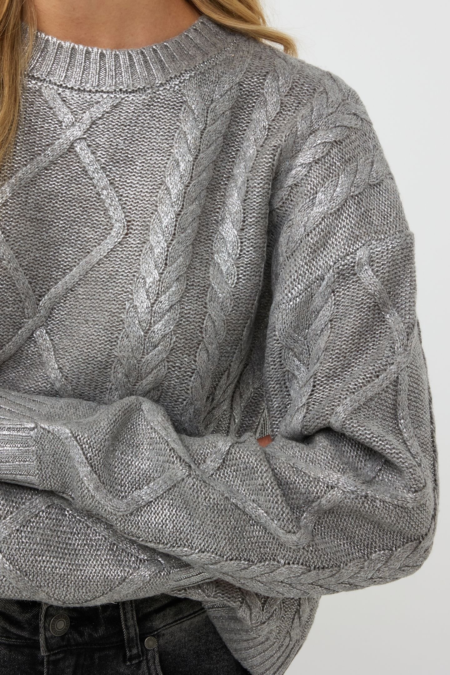 SWEATER CABLE FOIL SILVER 6