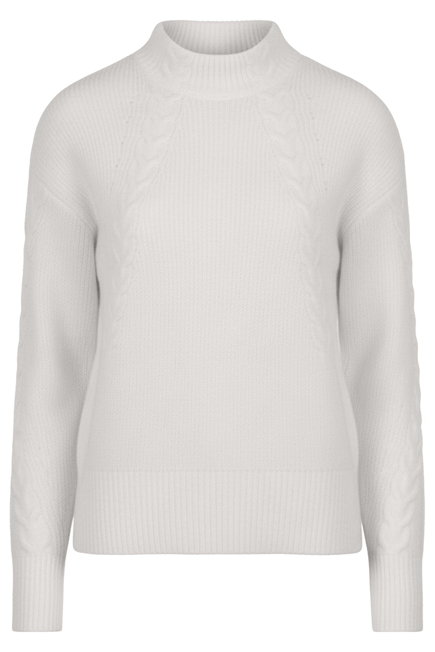 SWEATER OBLIQUE CABLE LIGHT GREY 1