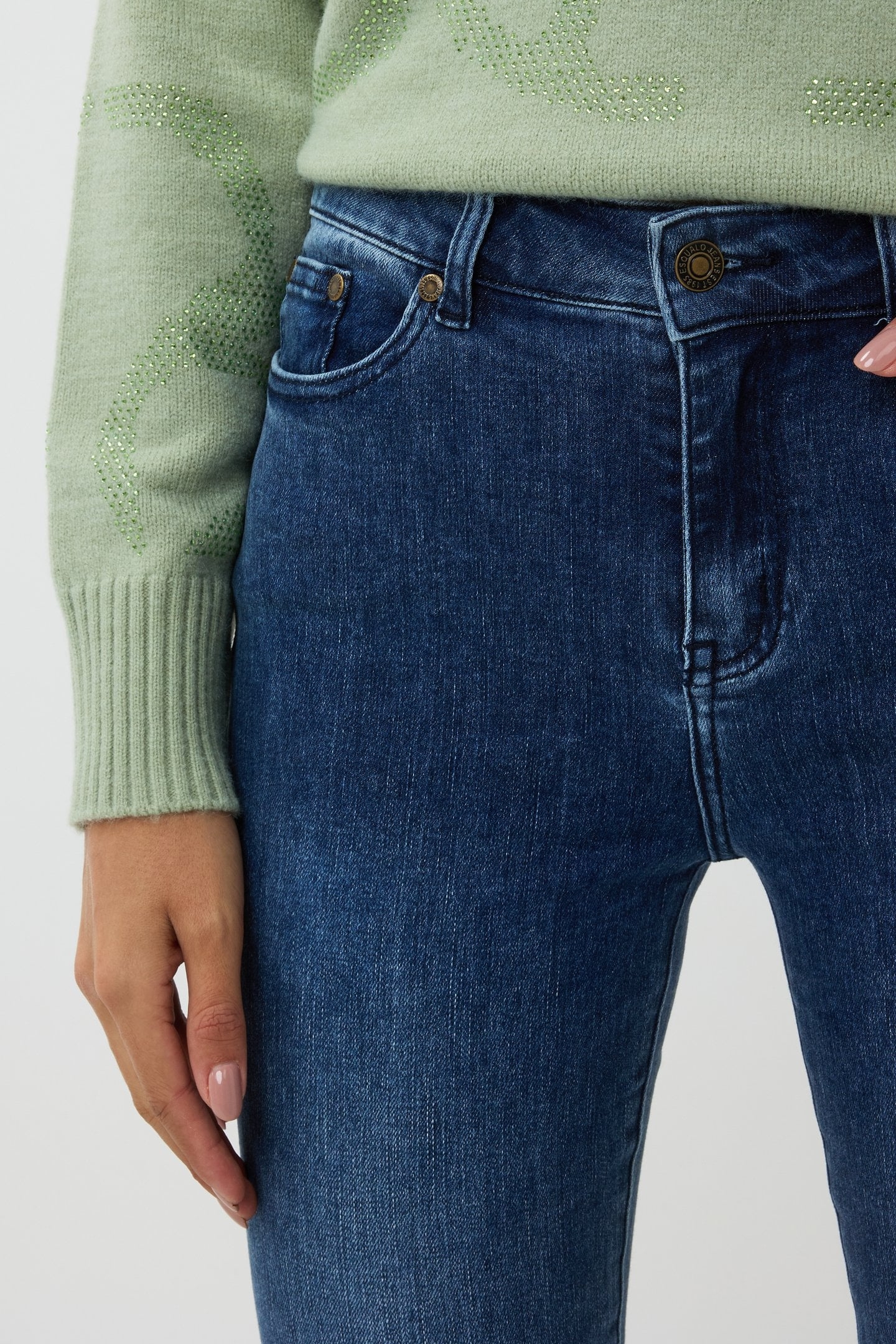 TROUSERS JEANS STRETCH FLARE JEANS BLUE 6