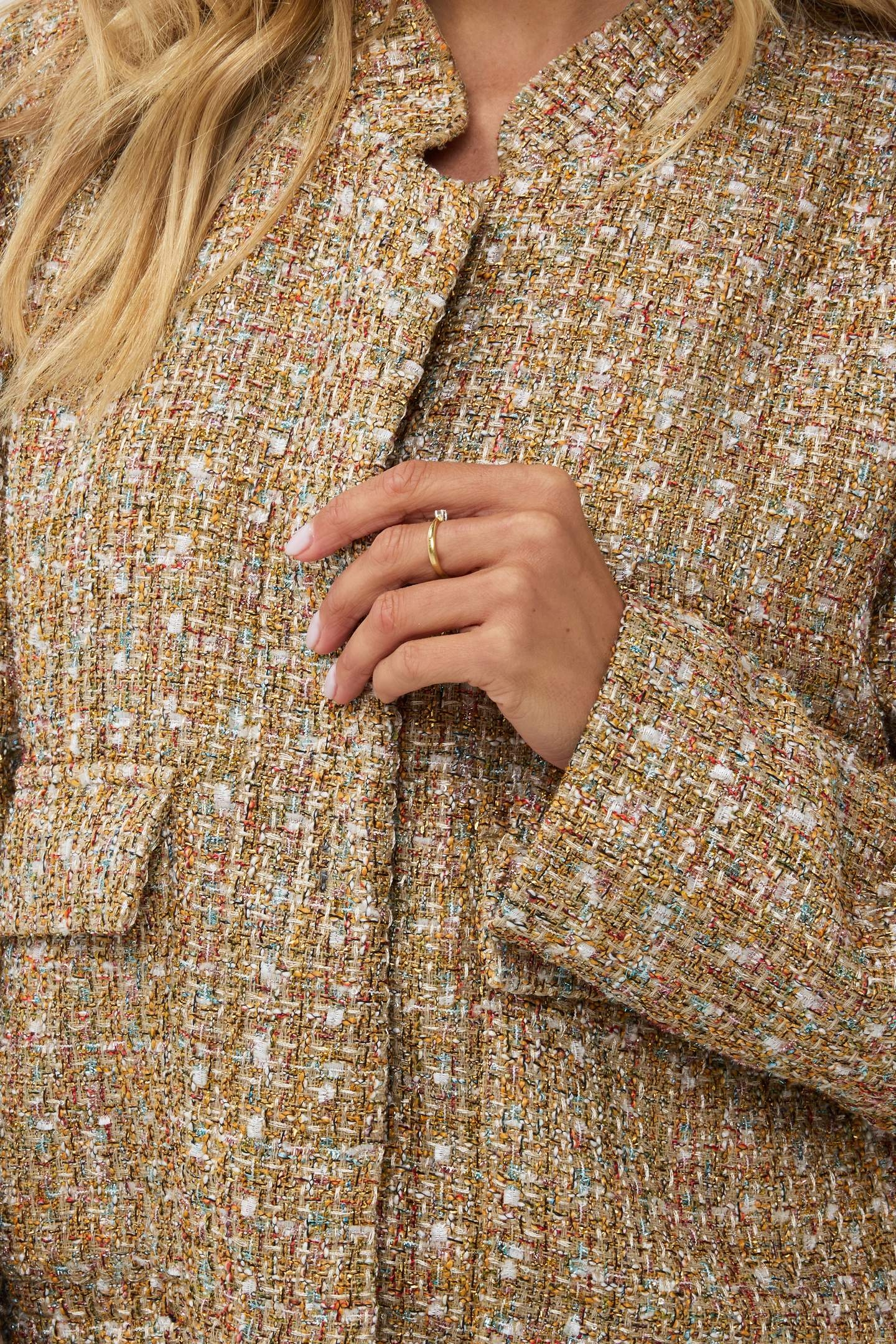 JACKET BOMBER TWEED GOLD 6