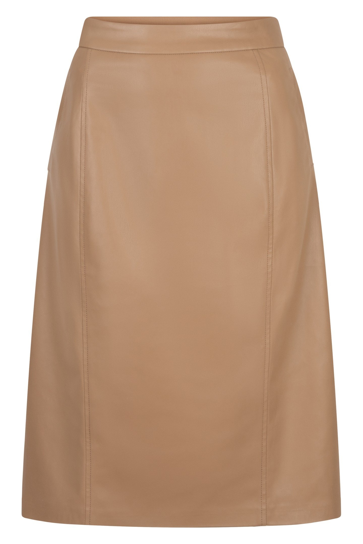 SKIRT PENCIL VEGAN LEATHER SAND 5