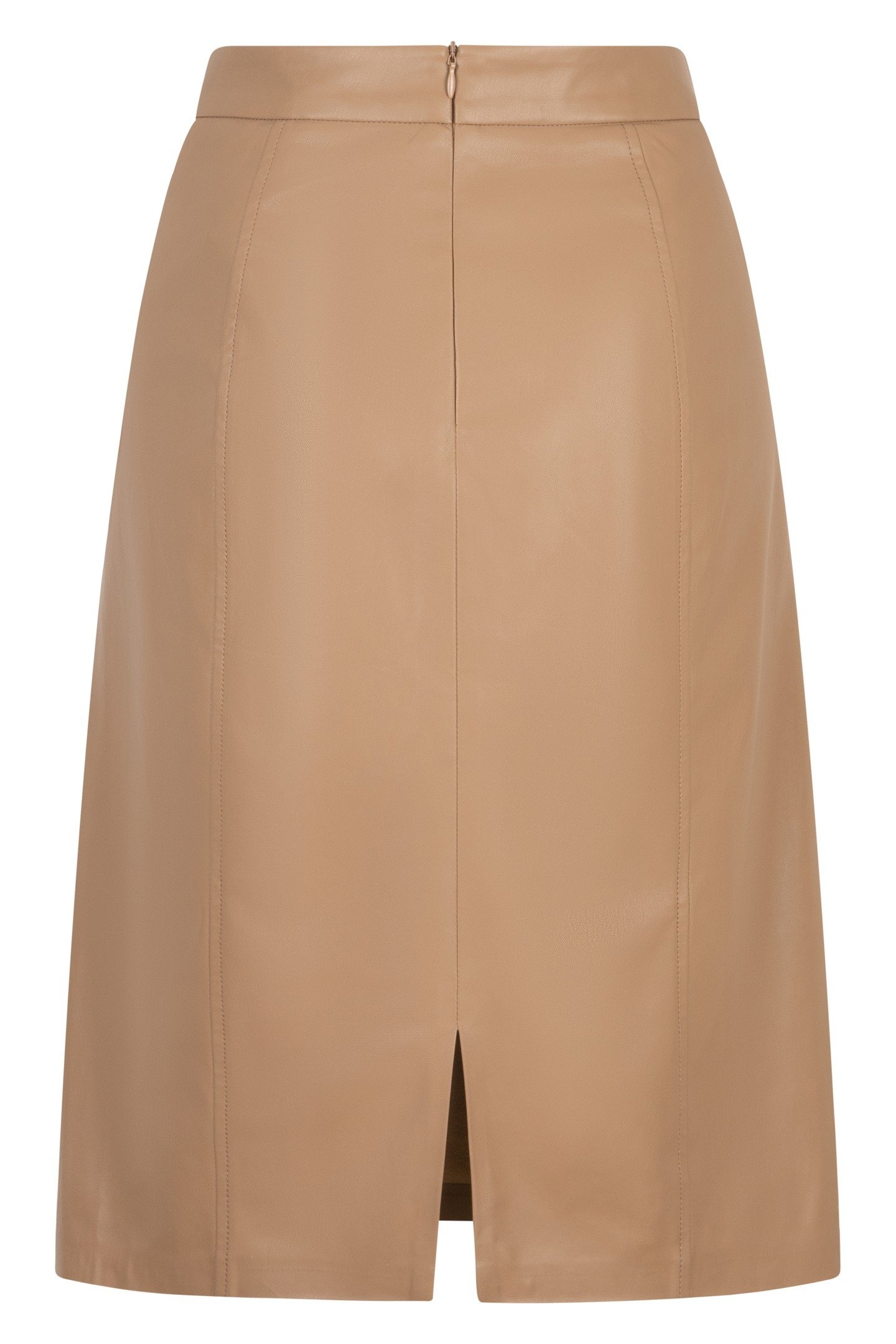 SKIRT PENCIL VEGAN LEATHER SAND 6
