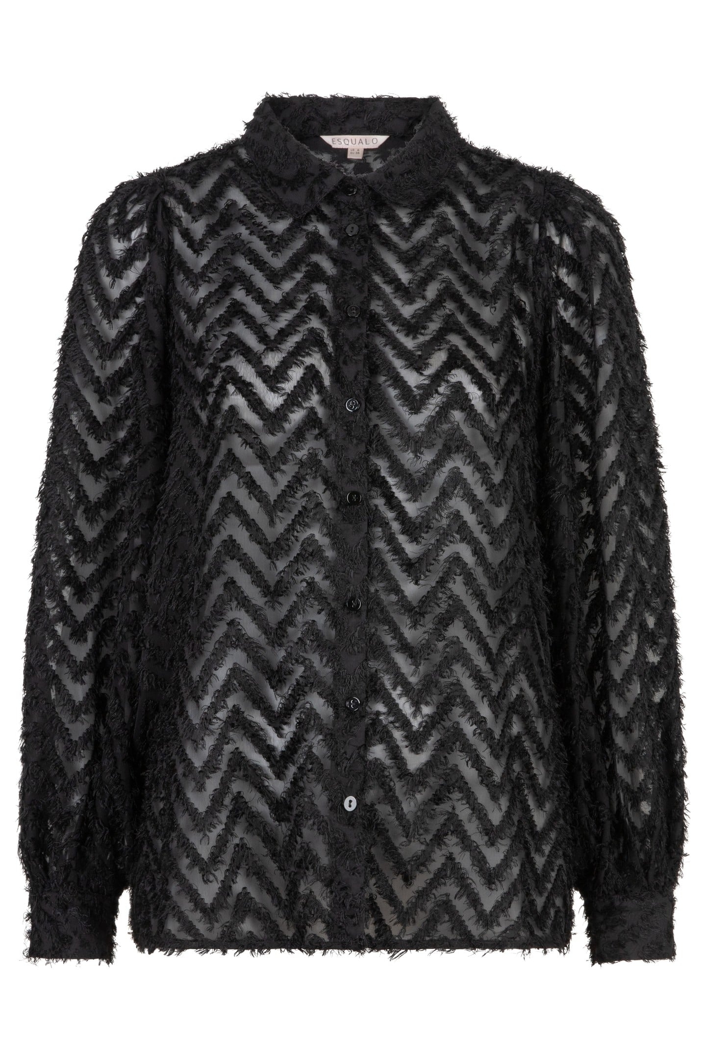 BLOUSE BASIC FLUFFY PLUMETIS BLACK 3