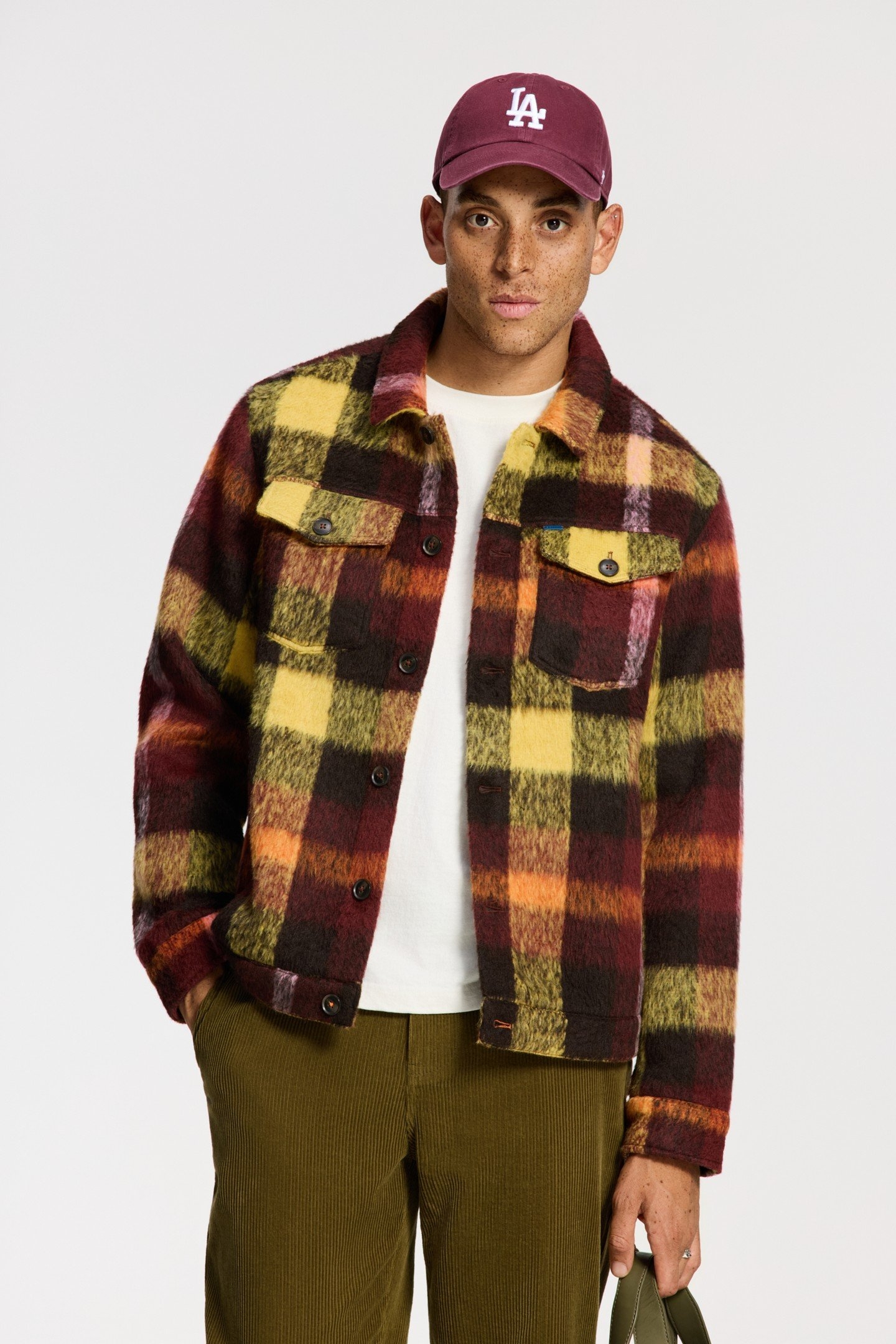 SYD BRUSHED CHECK JACKET RED EARTH CHECK 1