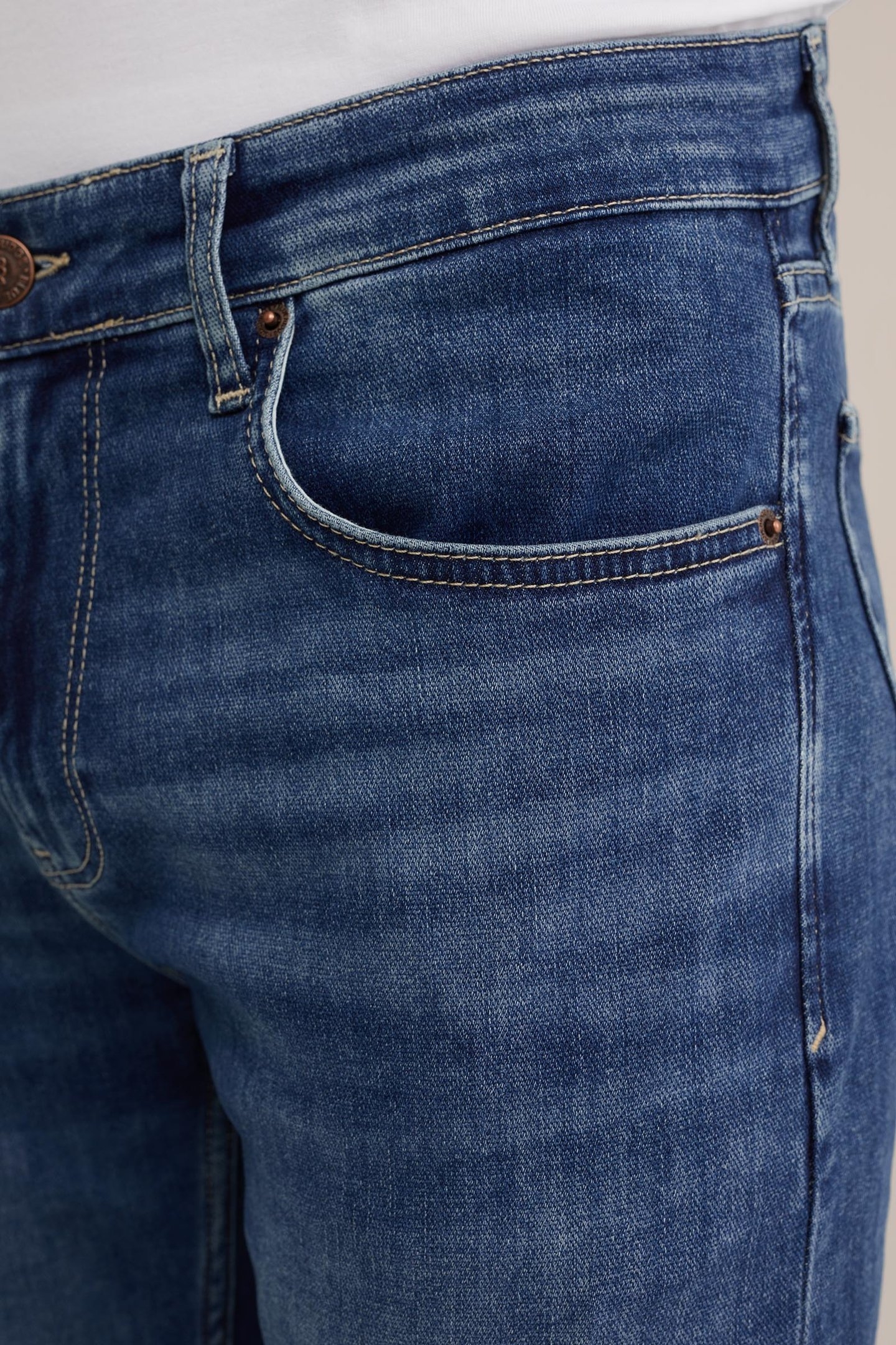 5-POCKET MID WAIST DARK BLUE 5