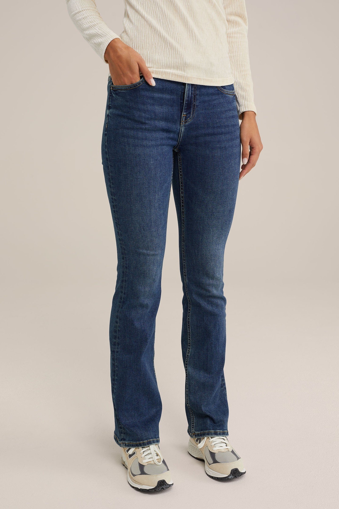 5-POCKET MID WAIST DARK BLUE 3
