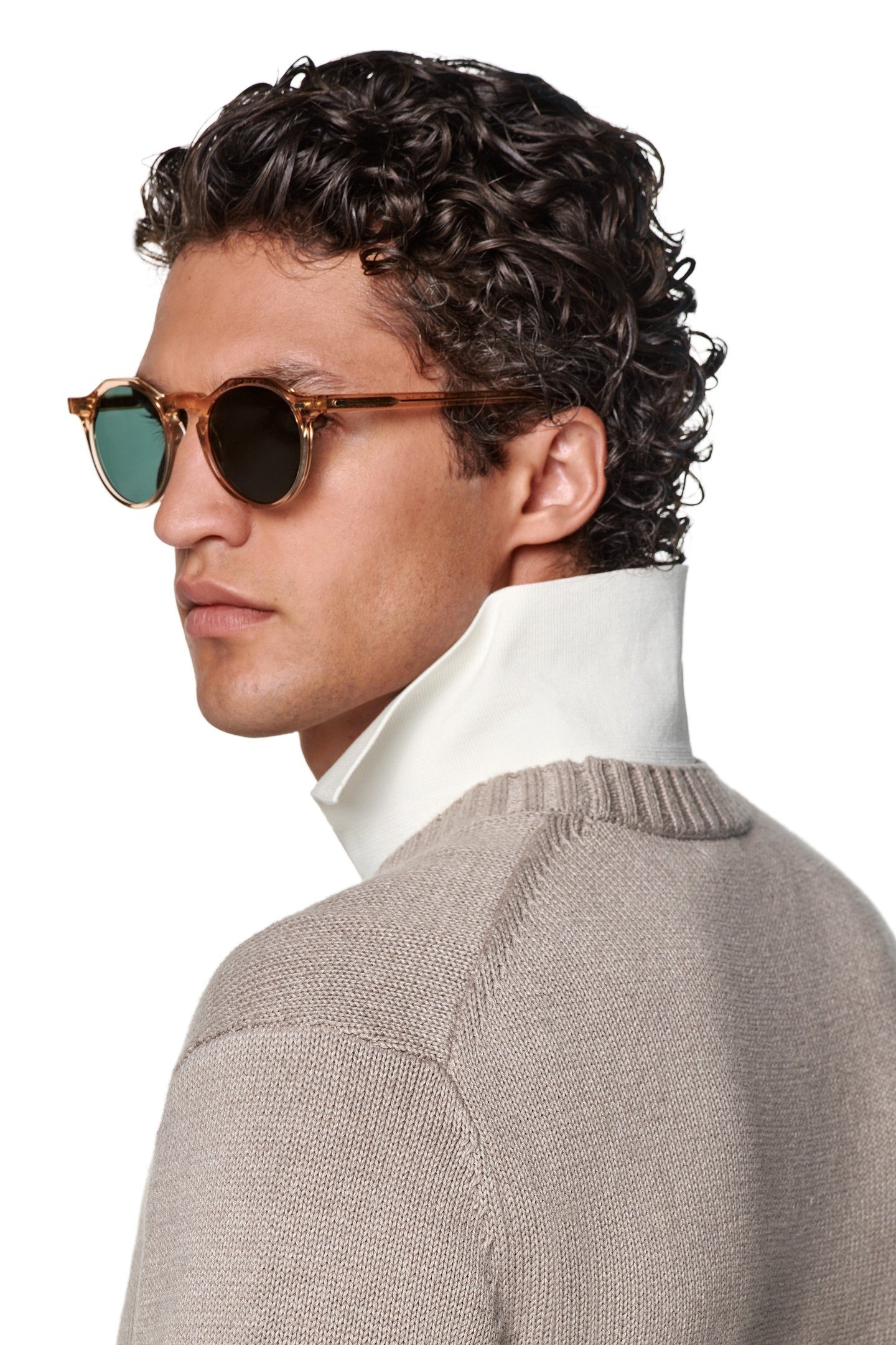 LS CREWNECK COTTON LINEN SILK TAUPE TAUPE 8