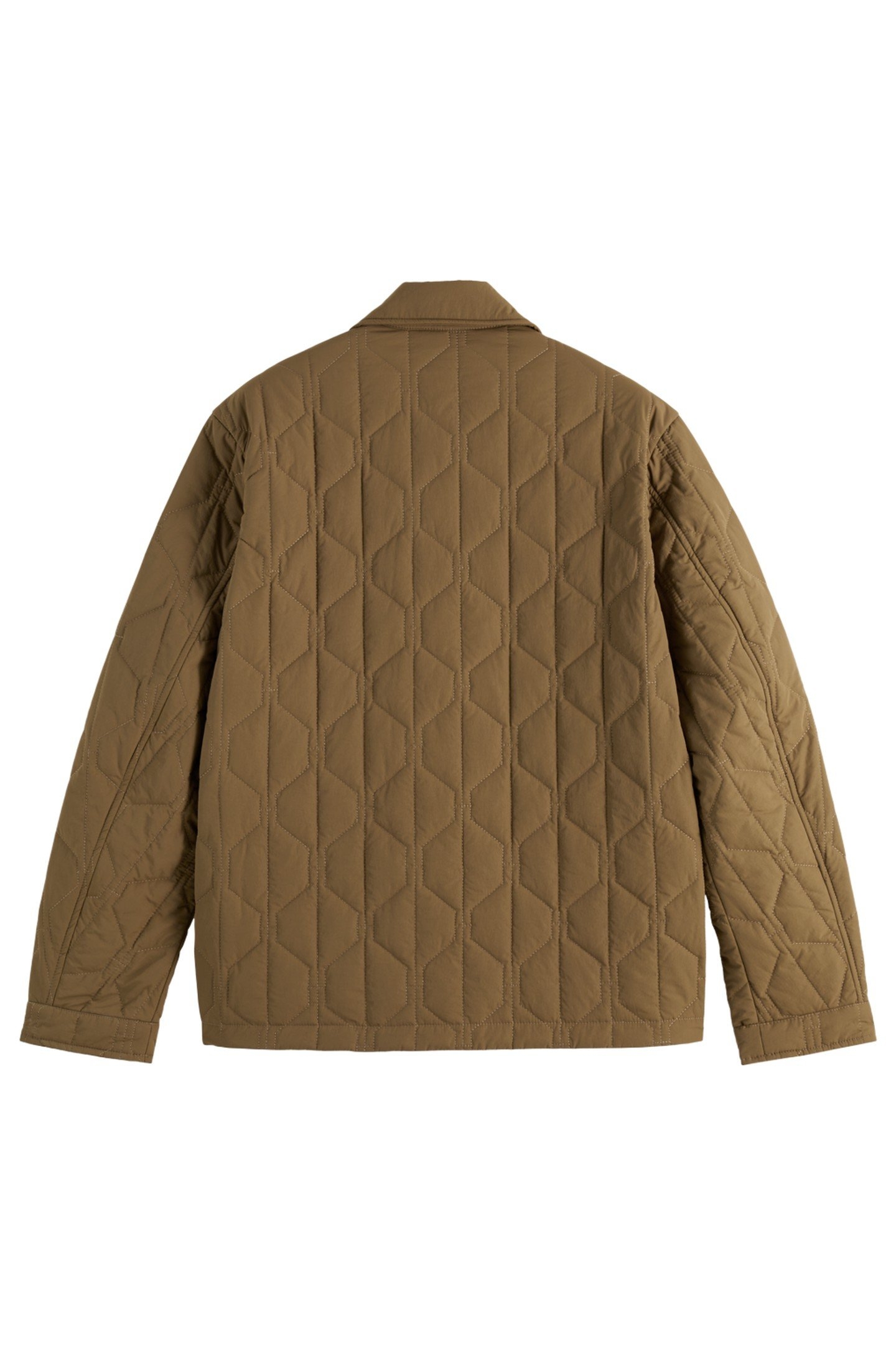 GEOMETRIC QUILTED COAT GOLDEN BROWN 5
