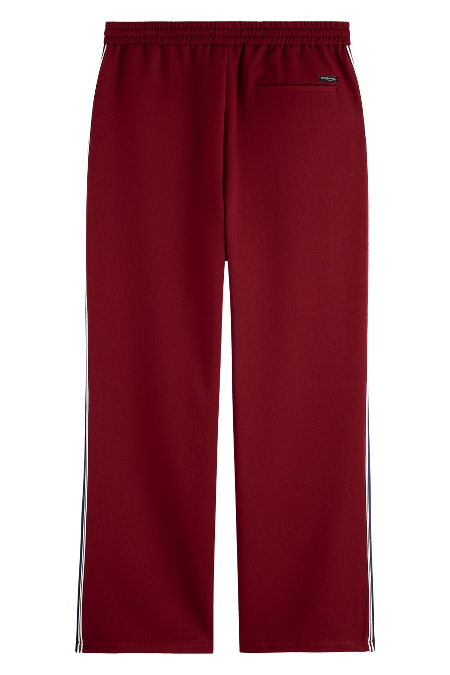 TAPE-TRIMMED STRAIGHT FIT TRACK PANT CHERRY RED 3