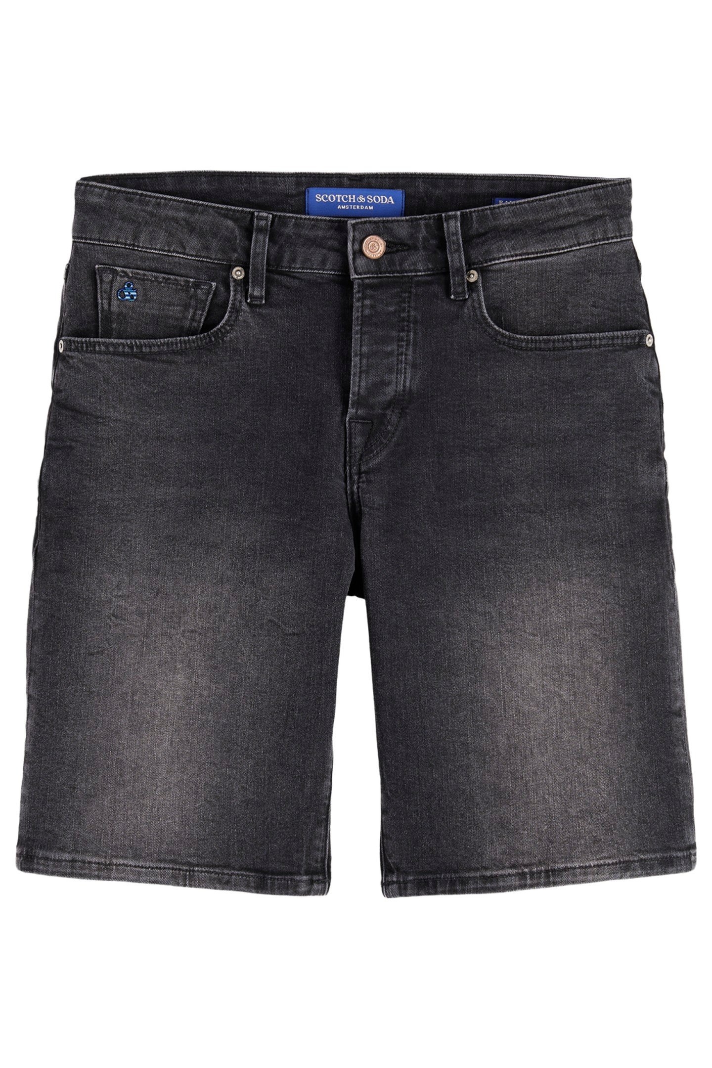 RALSTON SLIM FIT DENIM SHORT — BLACK NIGHT 1