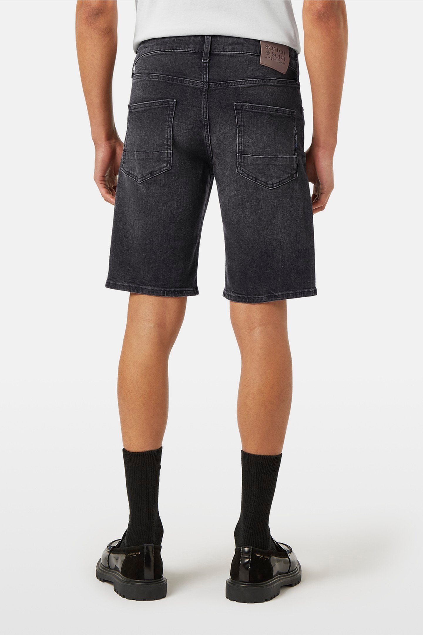 RALSTON SLIM FIT DENIM SHORT — BLACK NIGHT 7