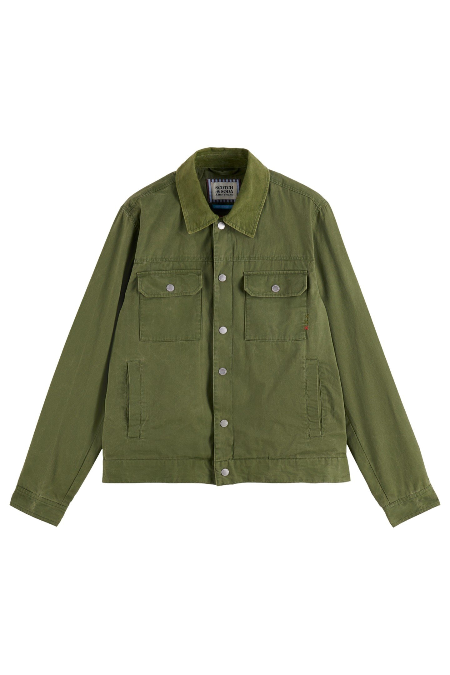 PIGMENT-DYED WORKER JACKET ARMY 1