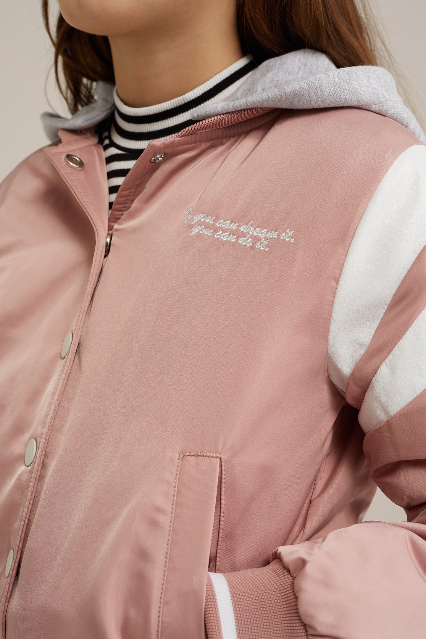 GIRLS BOMBER LIGHT PINK 5