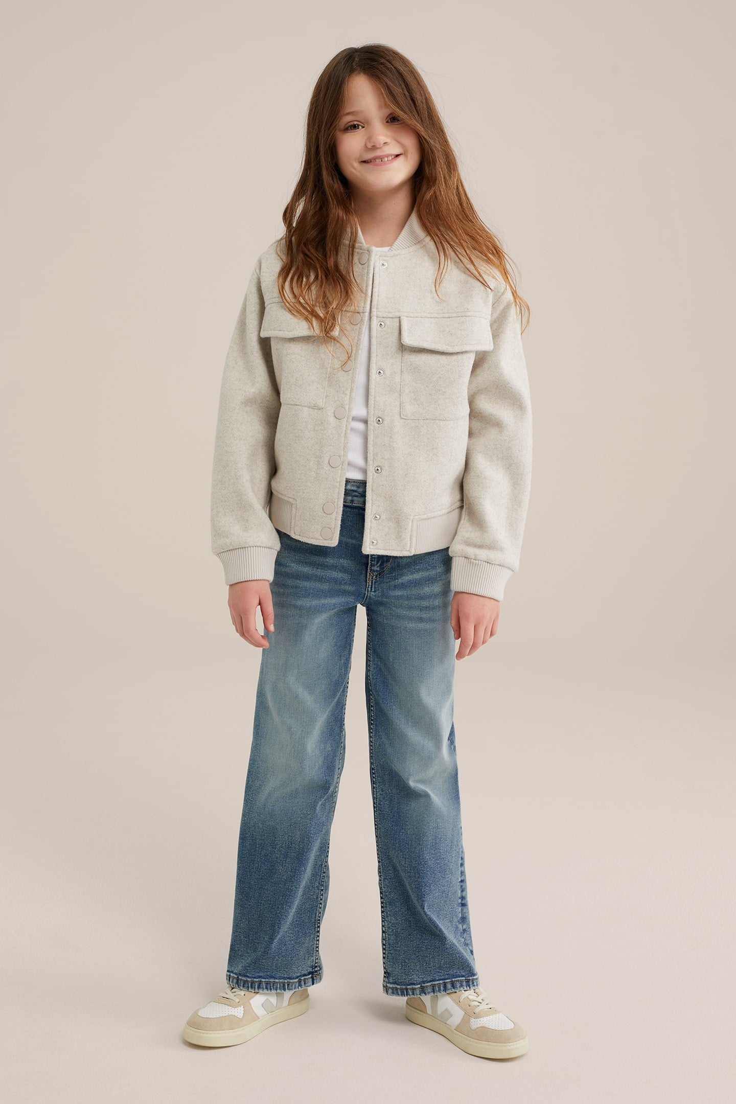 GIRLS BOMBER BEIGE 2