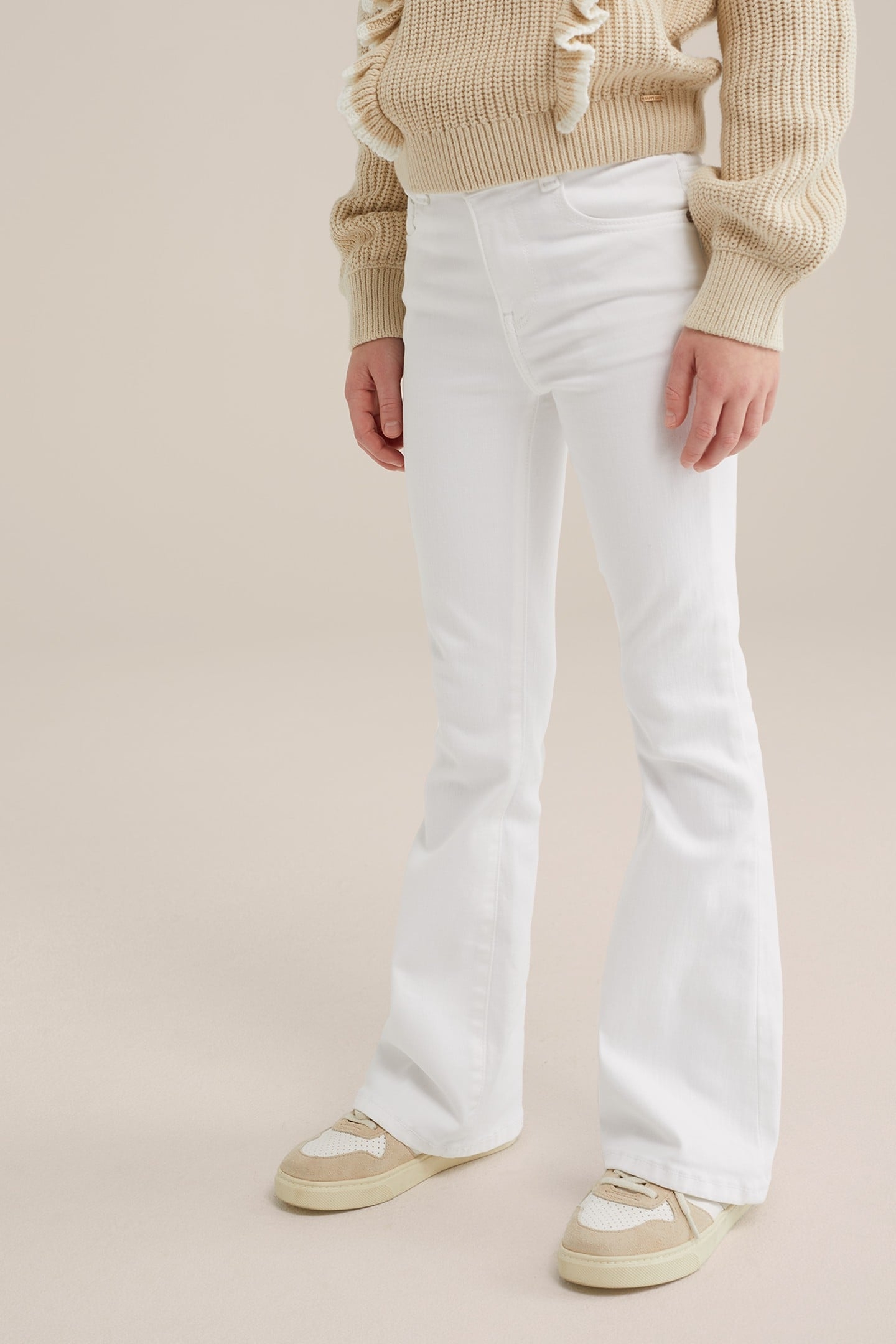 GIRLS 5-POCKET MID WAIST WHITE 1