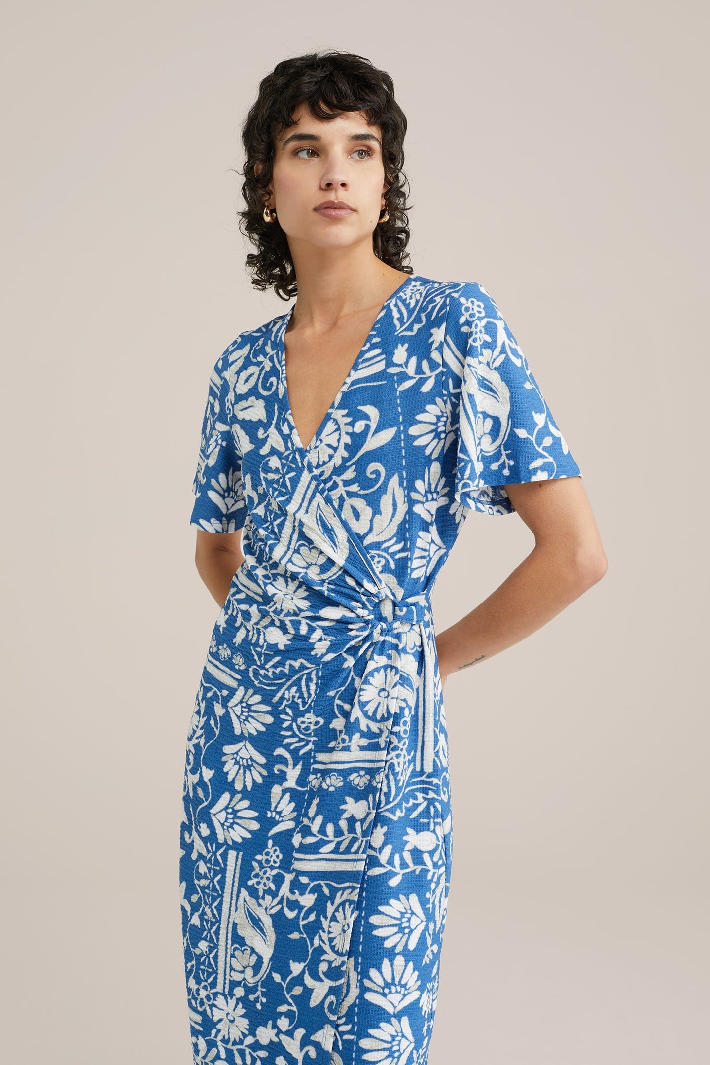 DRESS MID LENGTH BLUE 1