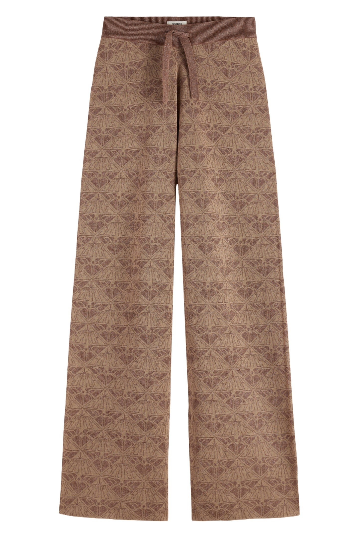 MONOGRAM JACQUARD KNITTED TROUSERS DESERT SAND 1