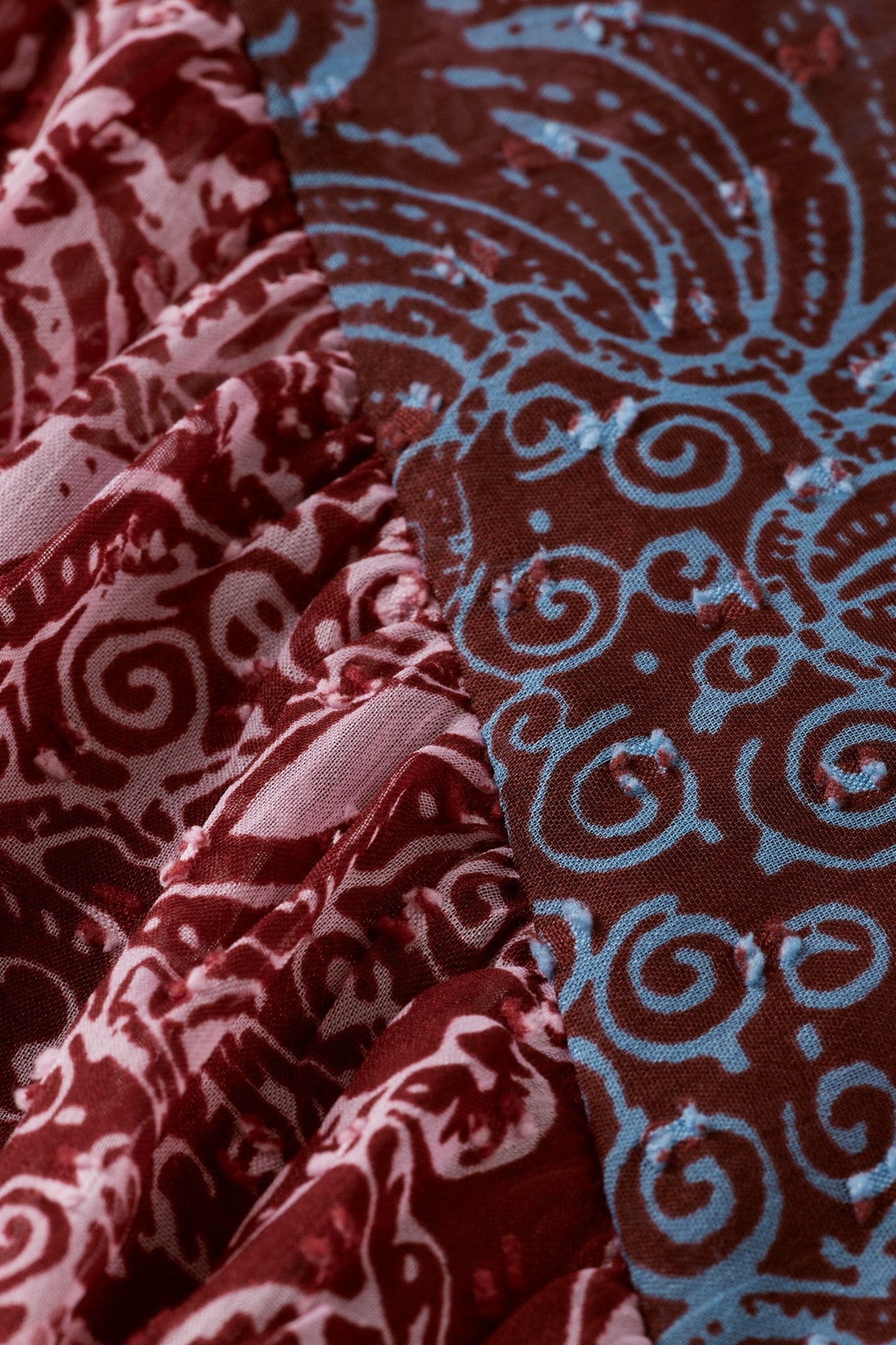 PRINTED FIL COUPE TOP BLUE MOUNTAIN PAISLEY MIX 3