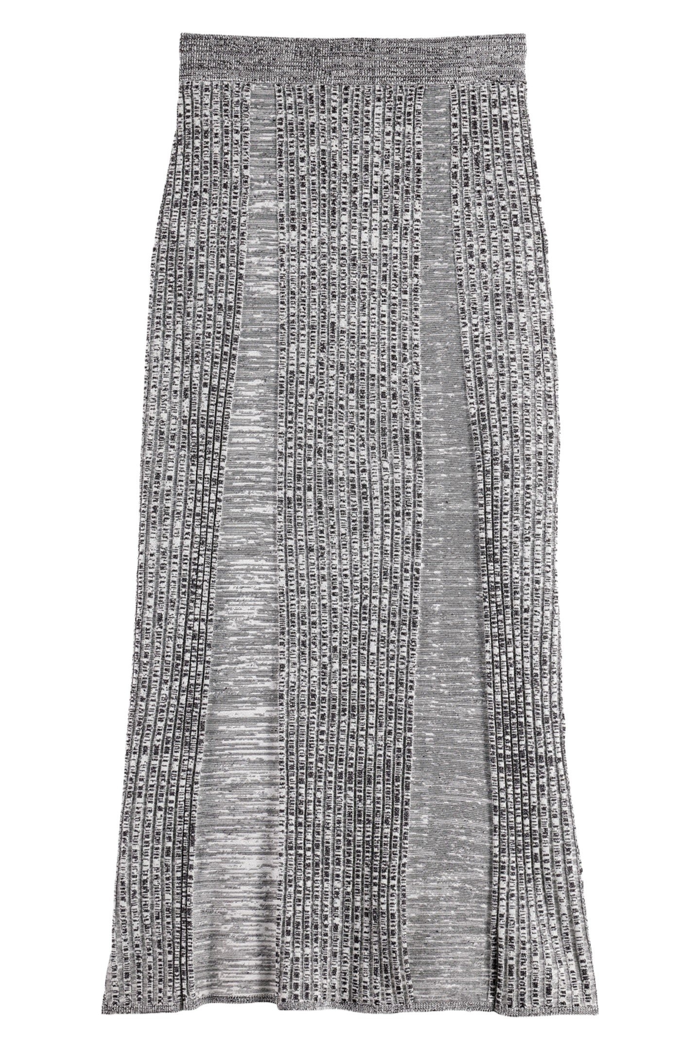 MAXI RIBBED KNITTED SKIRT BLACK 3