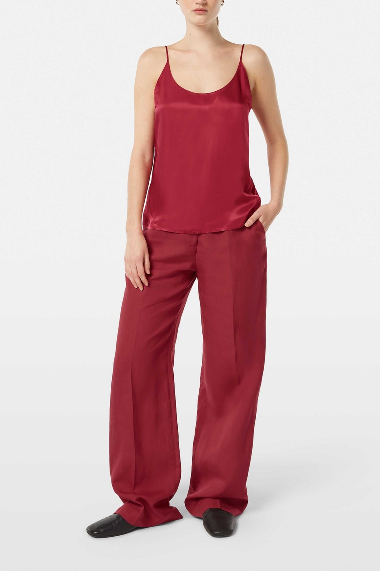 JERSEY WOVEN TANK ABSTRACT SUN PINK 1