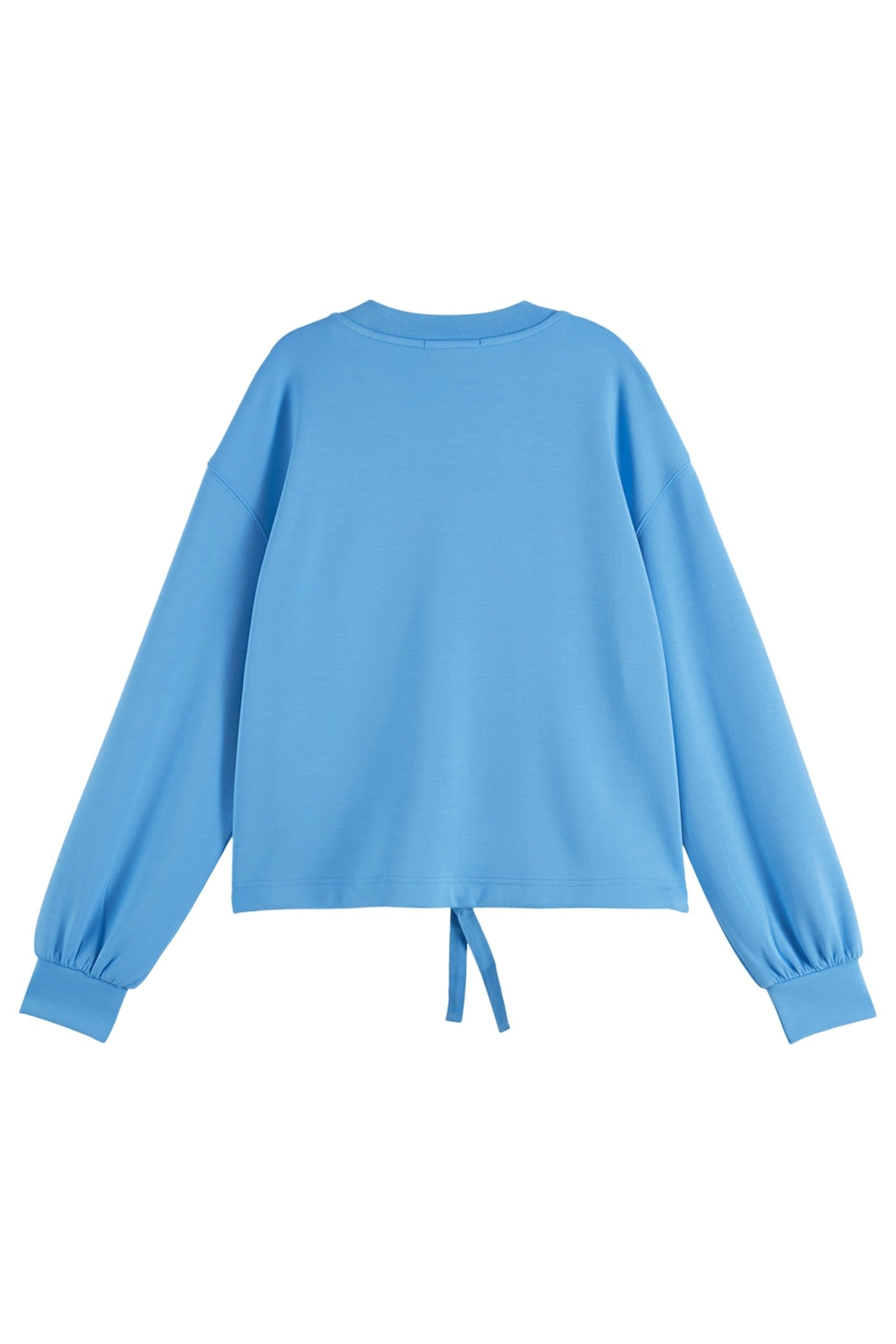 V-NECK MODAL SWEATSHIRT AQUA BLUE 5