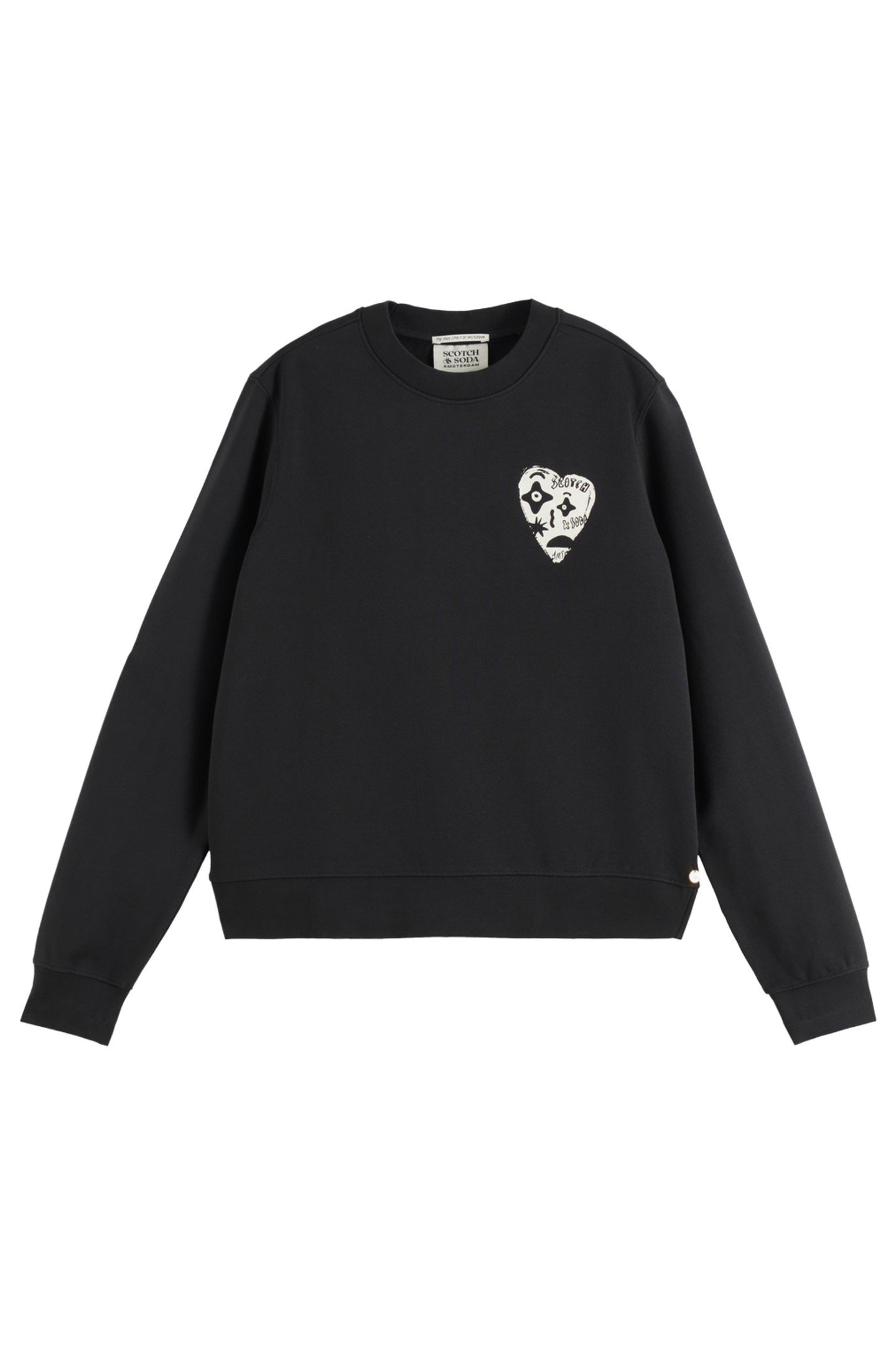 CHEST ARTWORK REGULAR FIT SWEATSHIRT BLACK 4