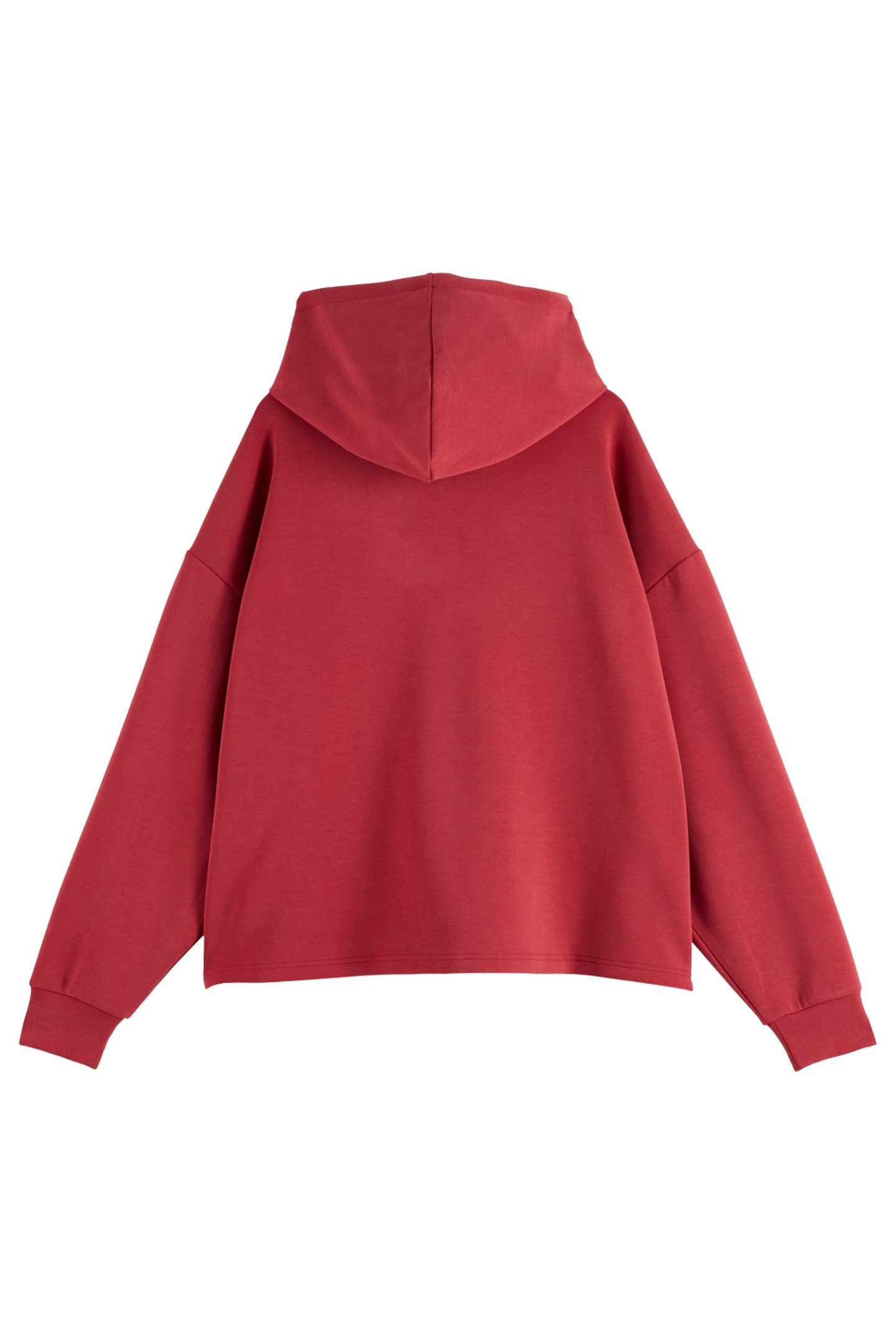 TENCEL HOODIE WITH TWISTED HEM ROADSIDE RED 6