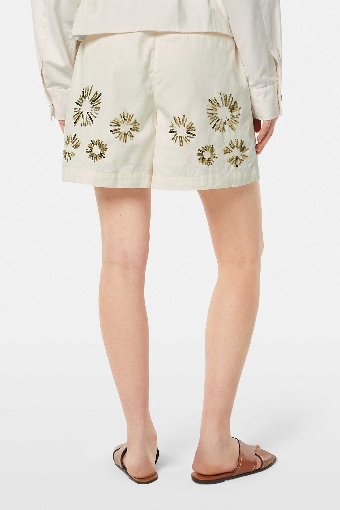 EMBELLISHED HIGH RISE SHORTS SOFT ICE 4