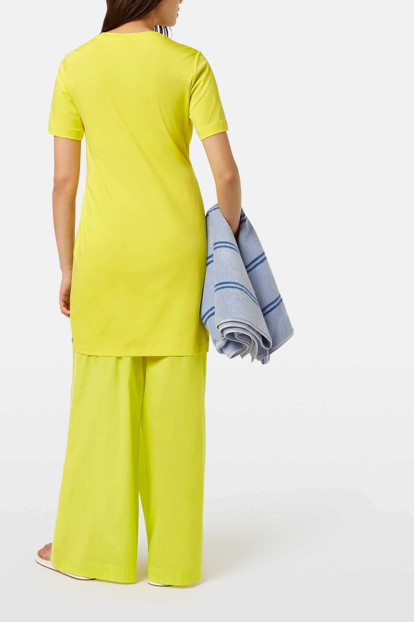 KNOTTED JERSEY DRESS CITRUS YELLOW 2