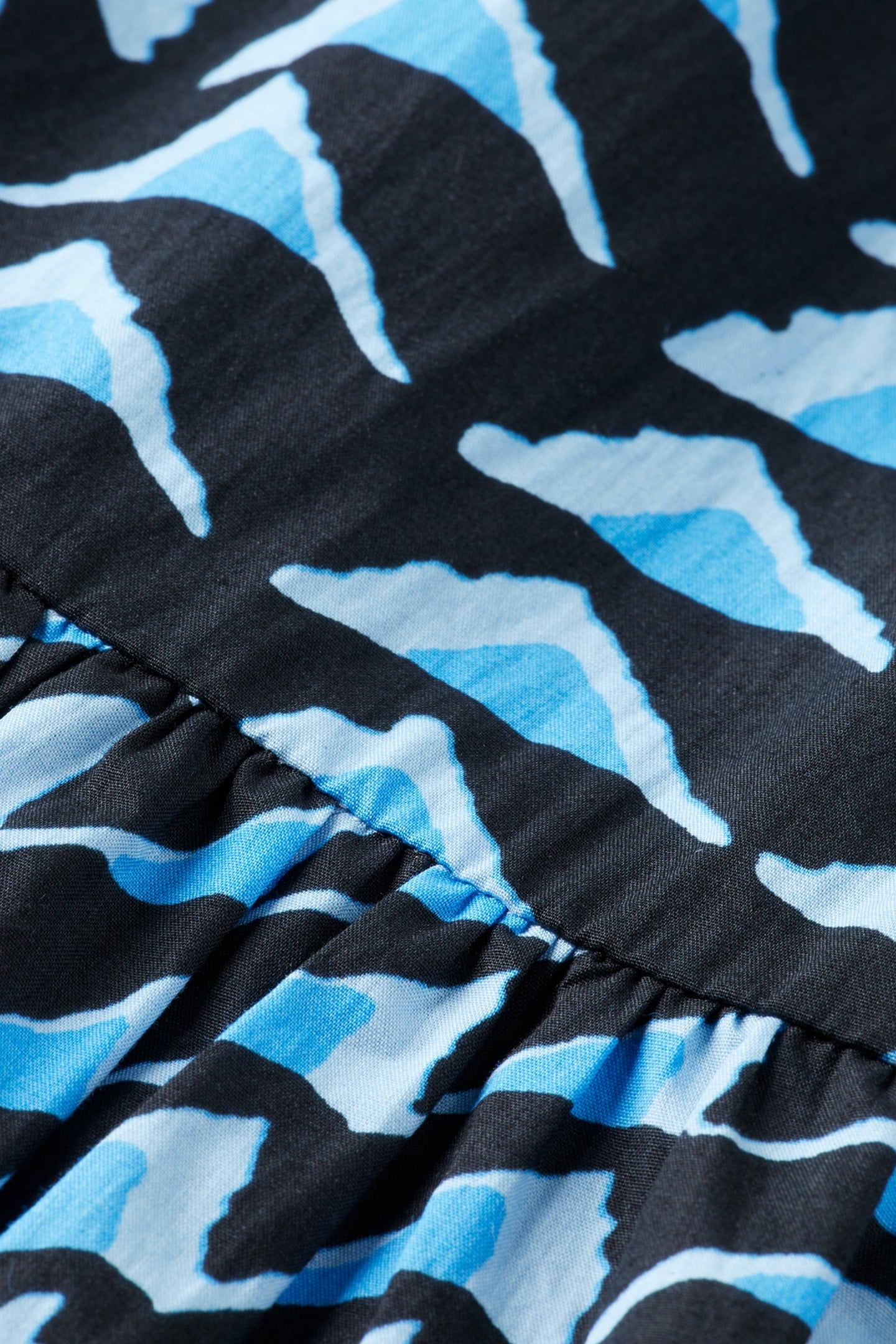 TIERED POPLIN MIDI DRESS HOUSE OF MIRRORS BLUE 6