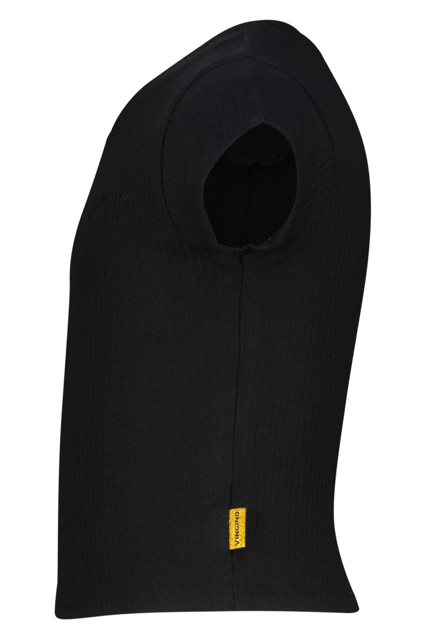 GIRLS BASIC-CROP RIB TEE T-SHIRT DEEP BLACK 3